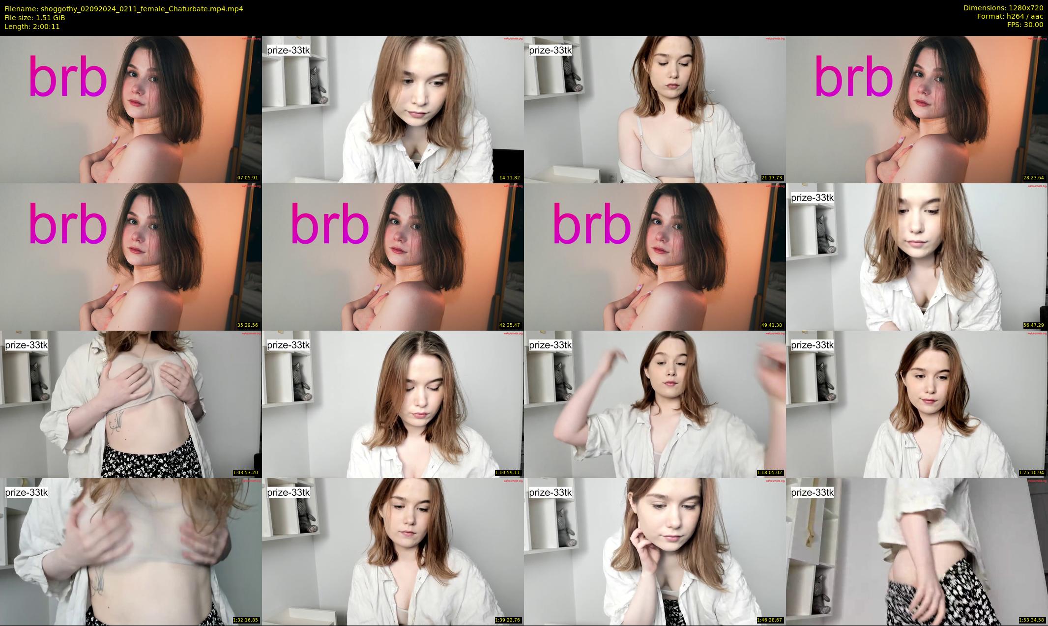 shoggothy — 121 minute Chaturbate female cam show recording, 720p, Sep 2, 2024