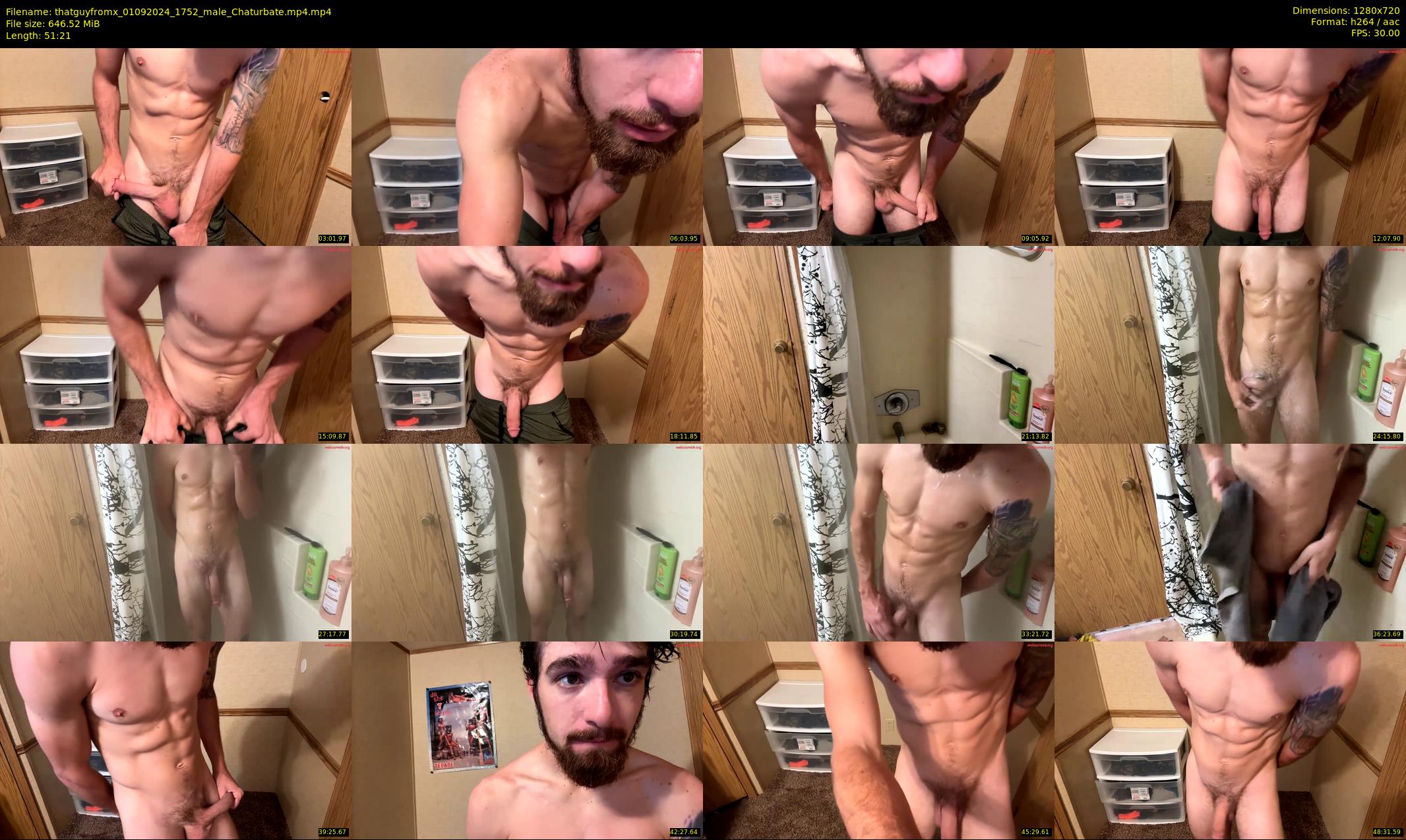 thatguyfromx — 52 minute Chaturbate male cam show recording, 720p, Sep 1, 2024
