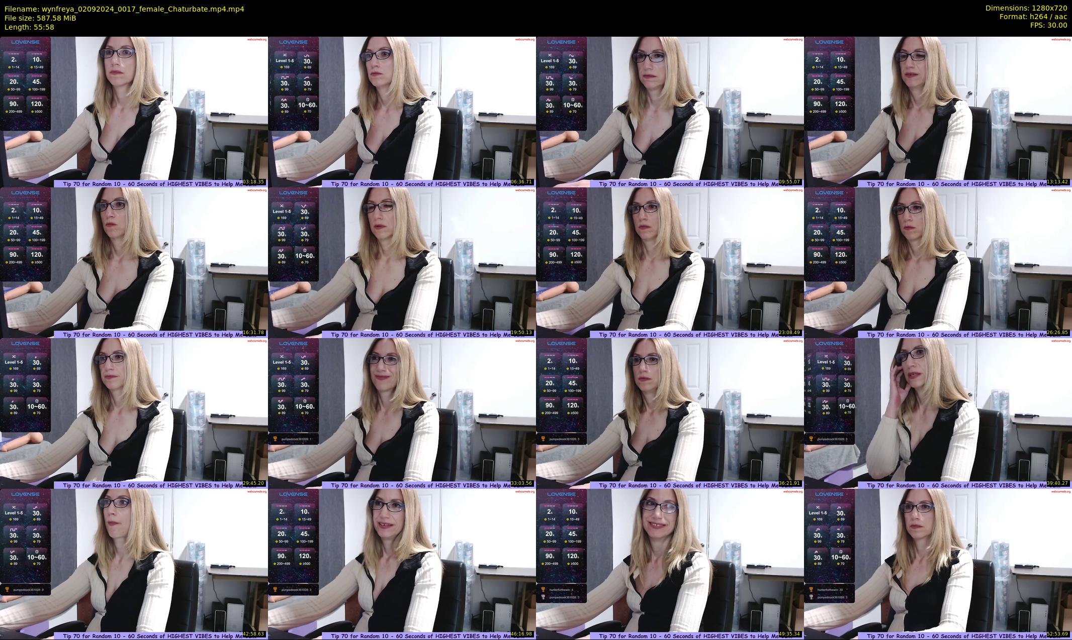 wynfreya — 56 minute Chaturbate female cam show recording, 720p, Sep 2, 2024
