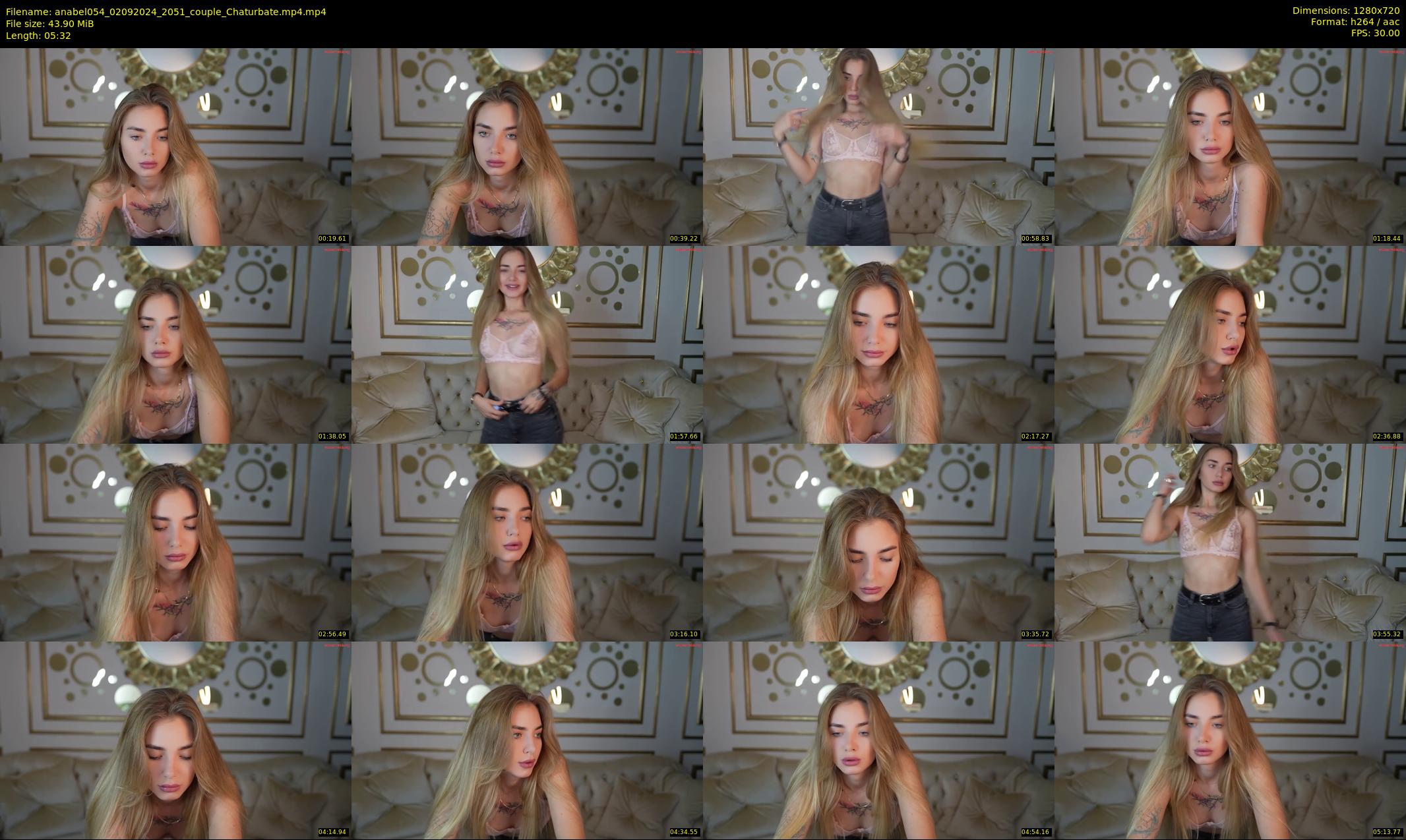 anabel054 — 6 minute Chaturbate female cam show recording, 720p, Sep 2, 2024