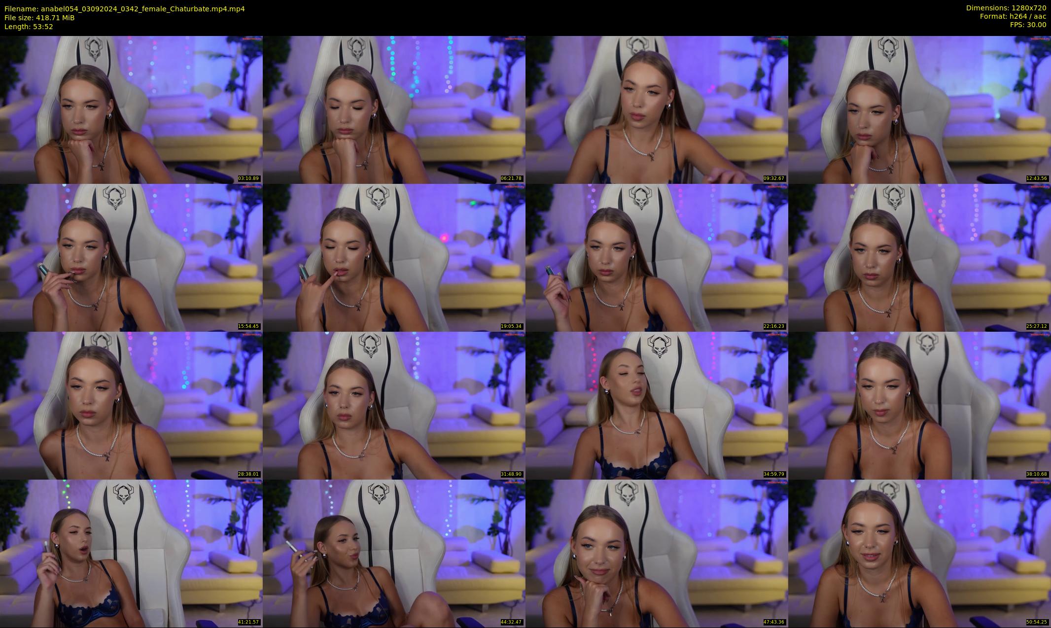 anabel054 — 54 minute Chaturbate female cam show recording, 720p, Sep 3, 2024