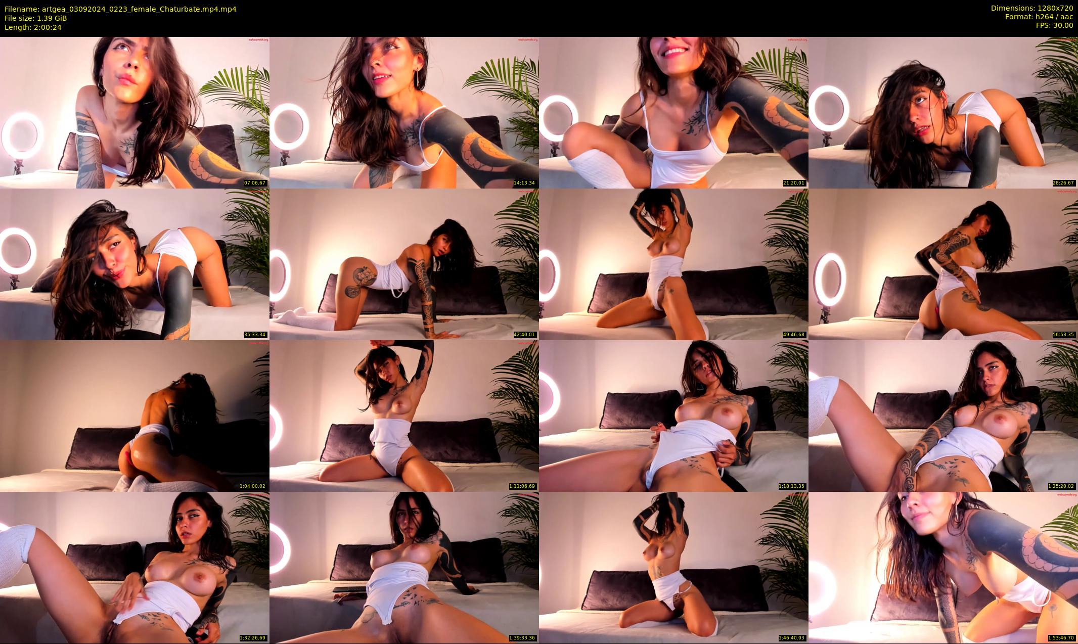 artgea — 121 minute Chaturbate female cam show recording, 720p, Sep 3, 2024