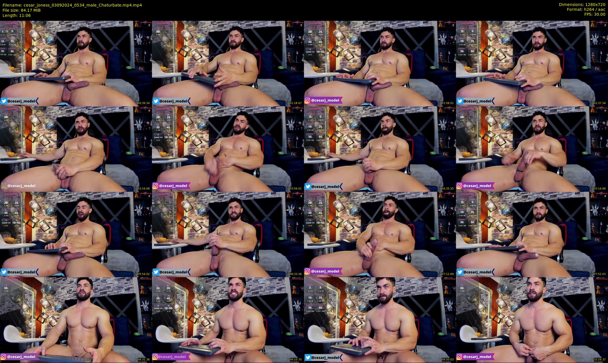 cesar_joness — 12 minute Chaturbate male cam show recording, 720p, Sep 3, 2024