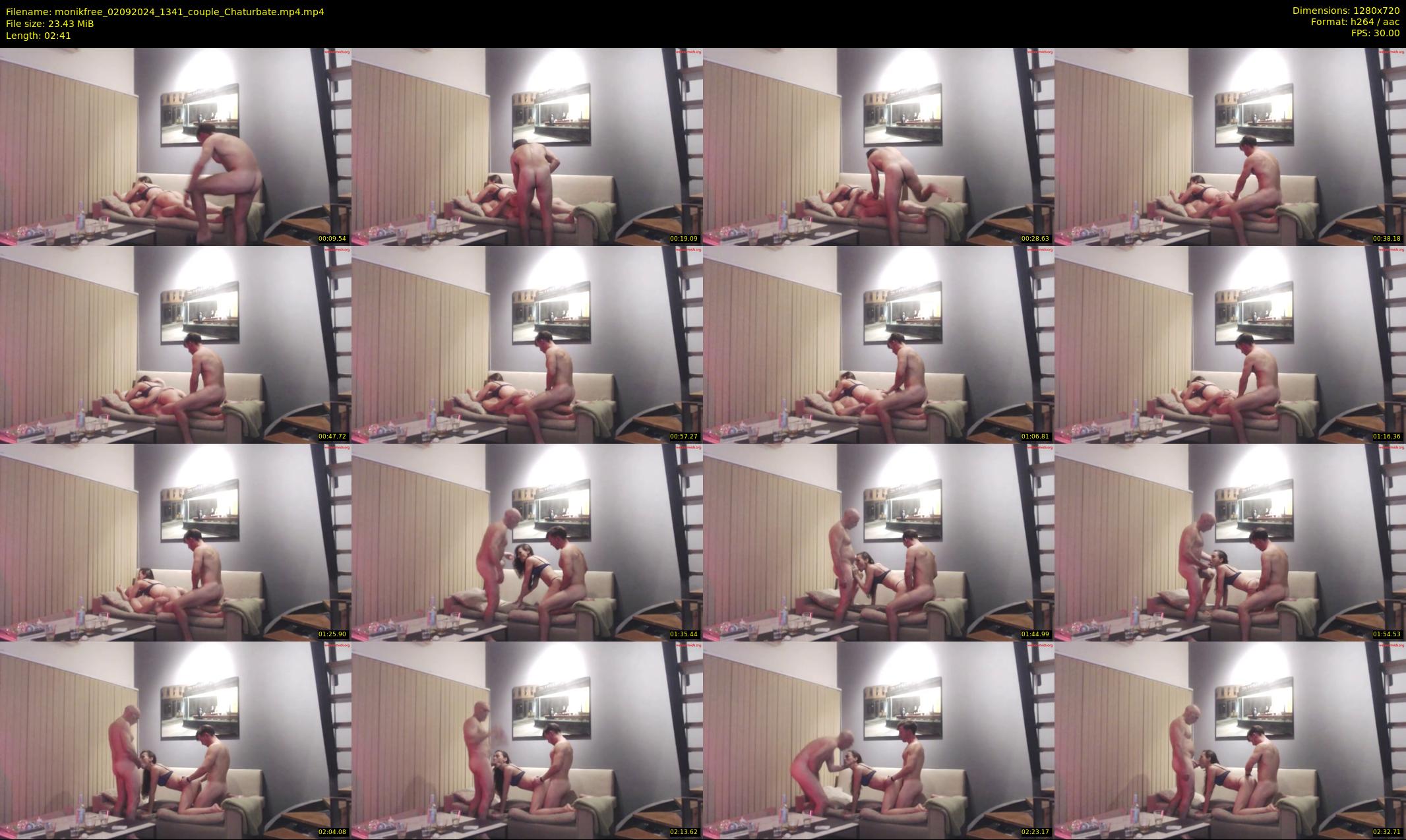 monikfree — 3 minute Chaturbate couple cam show recording, 720p, Sep 2, 2024