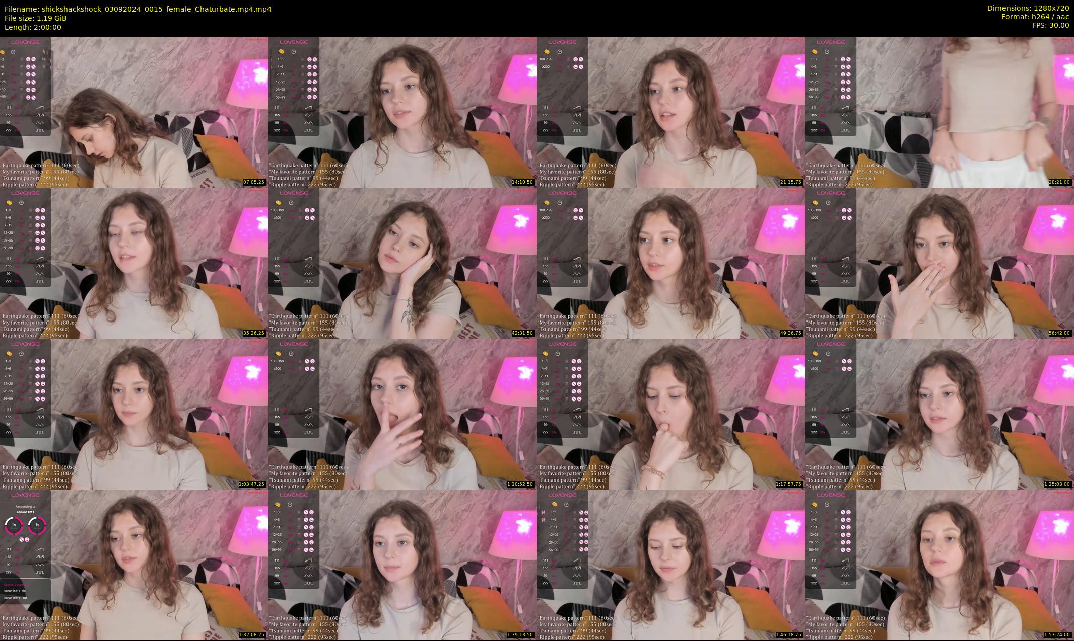 shickshackshock — 120 minute Chaturbate female cam show recording, 720p, Sep 3, 2024