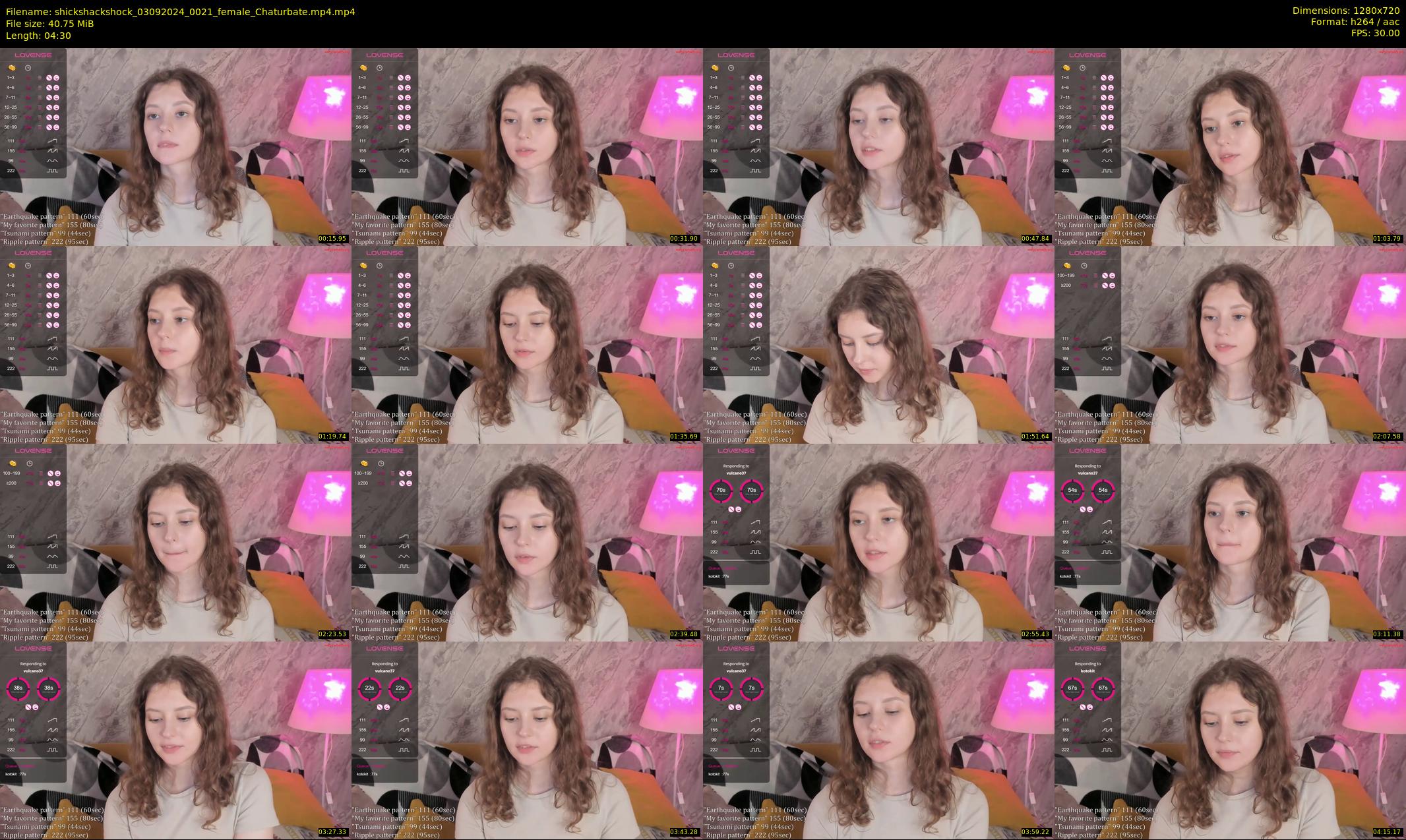 shickshackshock — 5 minute Chaturbate female cam show recording, 720p, Sep 3, 2024