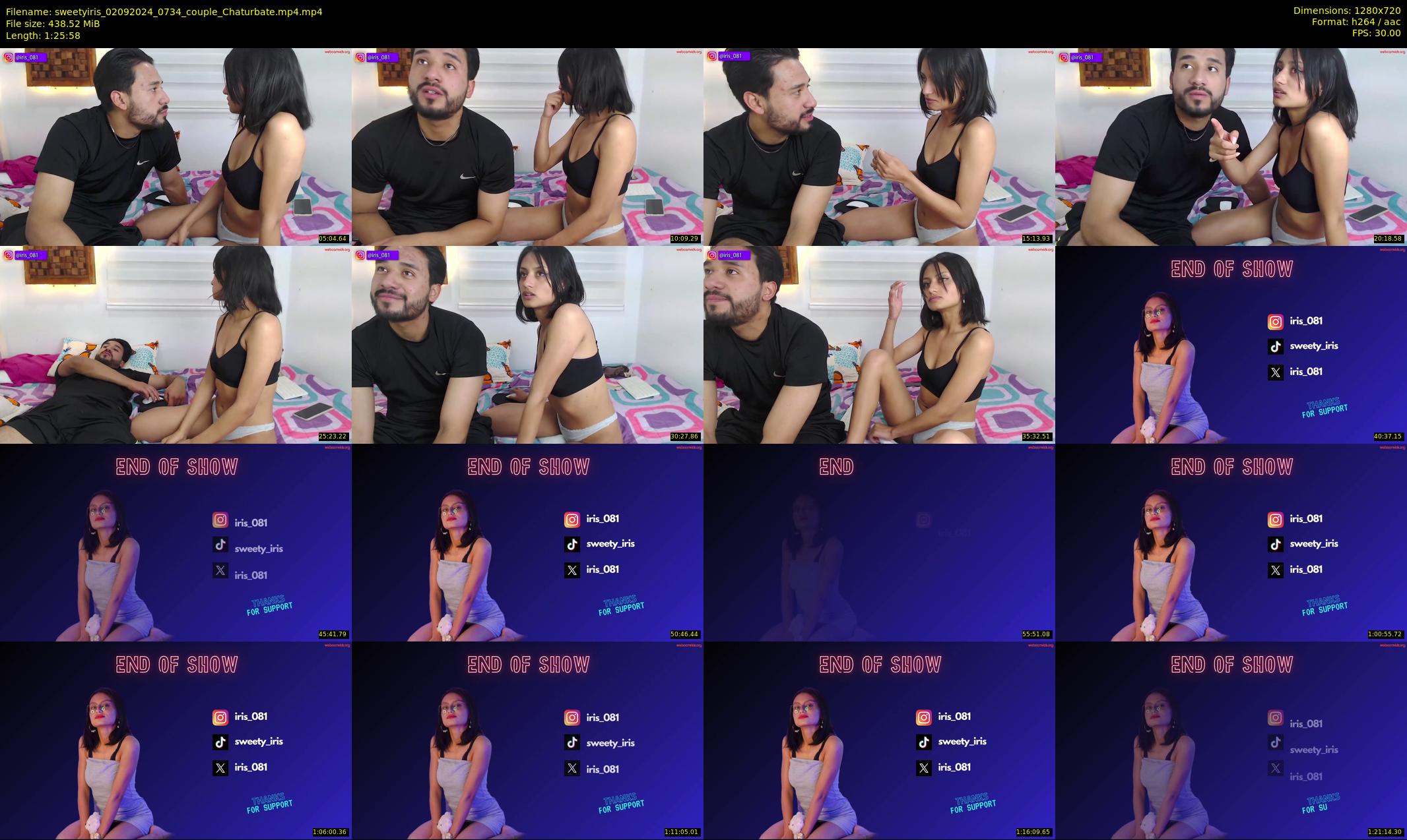 sweetyiris — 86 minute Chaturbate female cam show recording, 720p, Sep 2, 2024