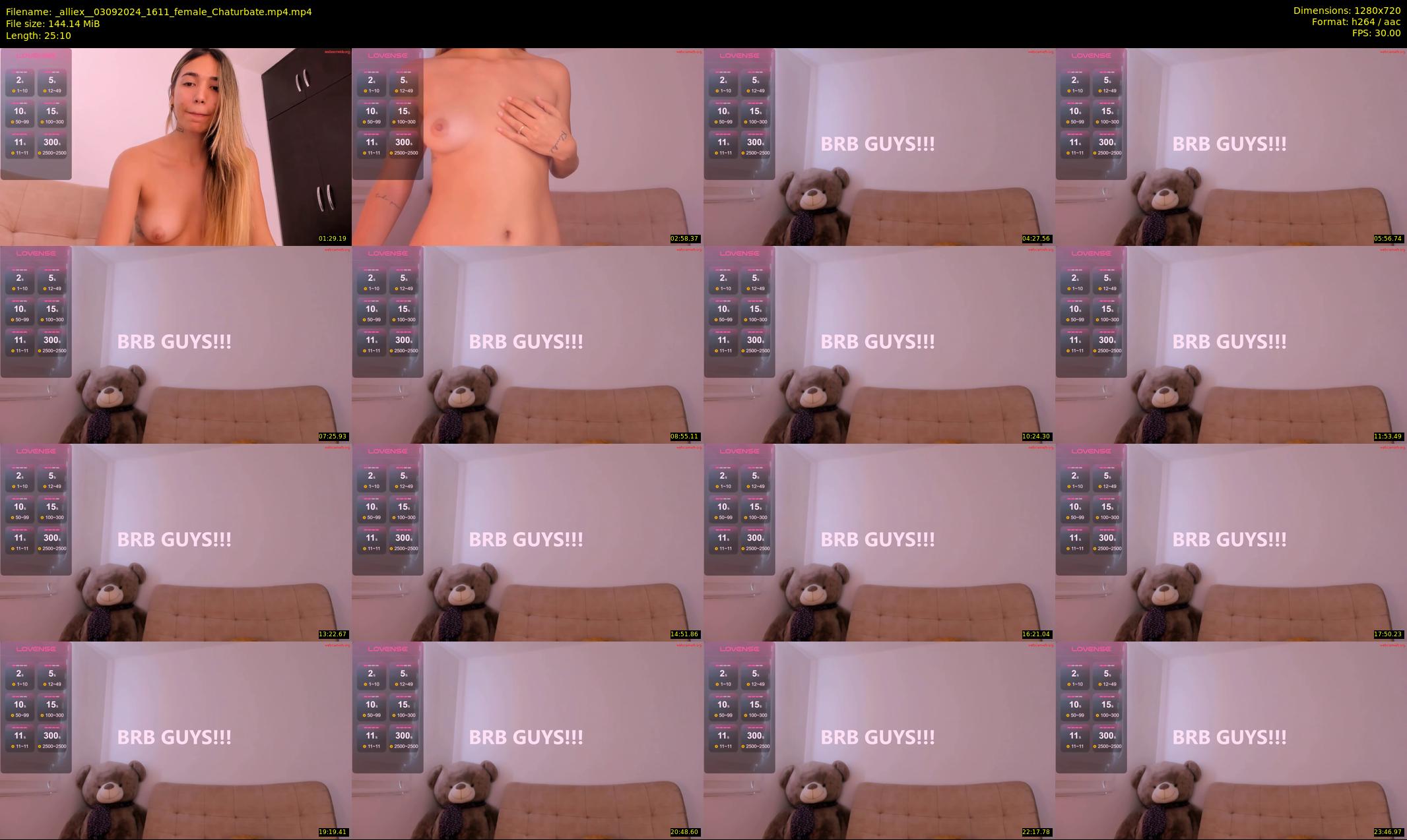 _alliex_ — 26 minute Chaturbate female cam show recording, 720p, Sep 3, 2024