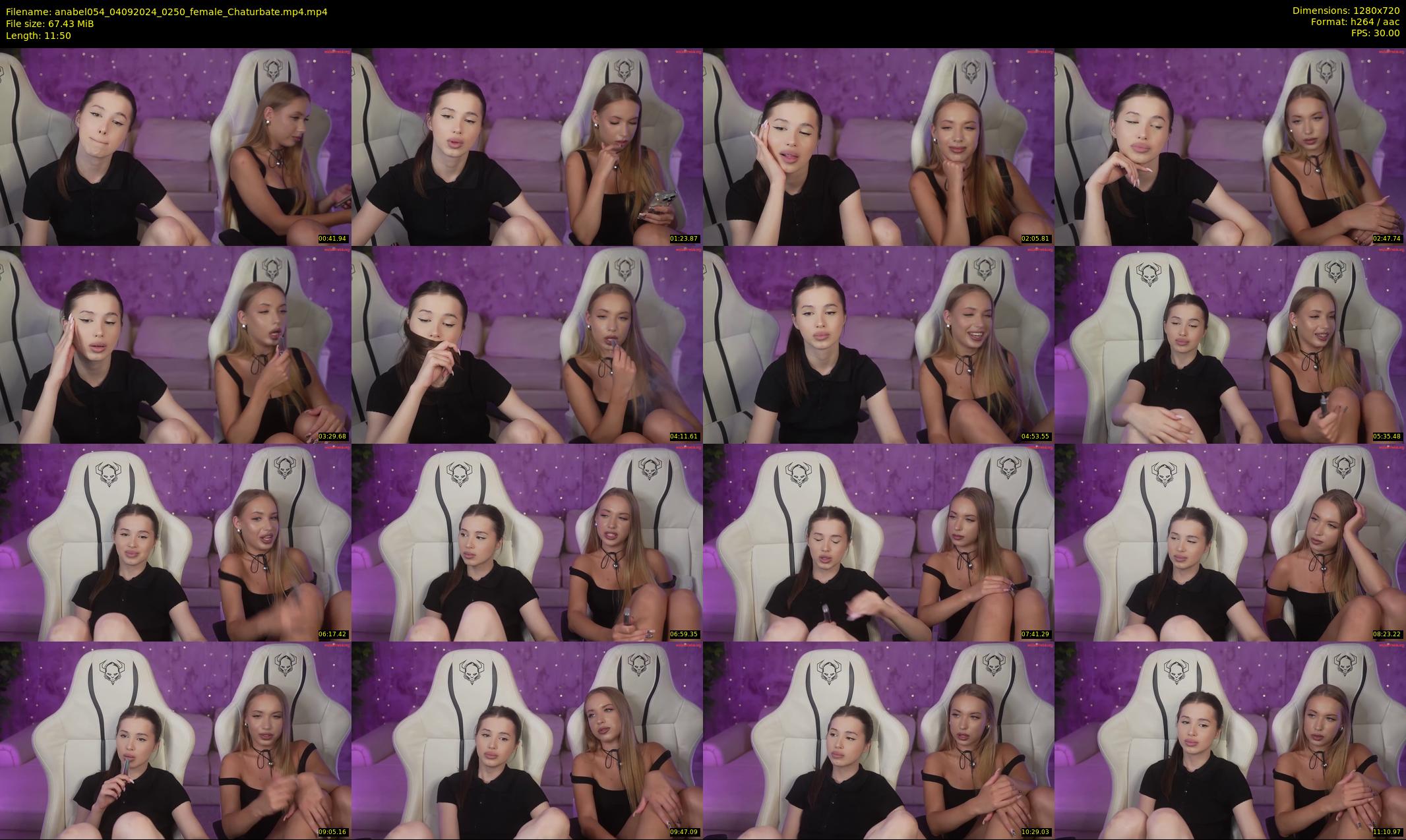anabel054 — 12 minute Chaturbate female cam show recording, 720p, Sep 4, 2024