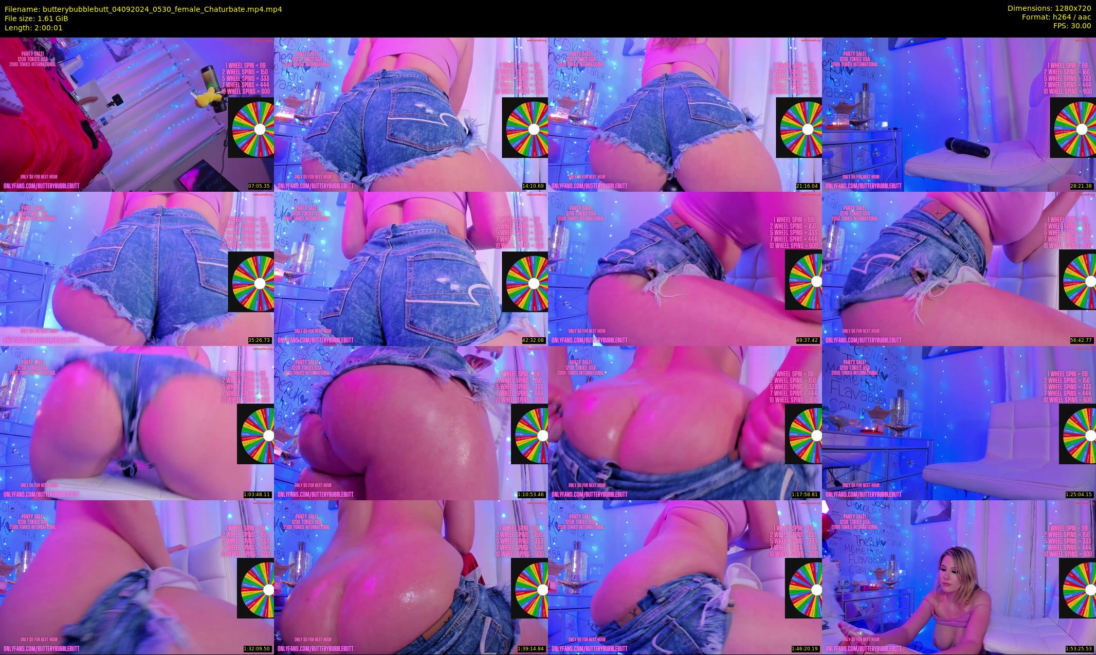 butterybubblebutt — 121 minute Chaturbate couple cam show recording, 720p, Sep 4, 2024