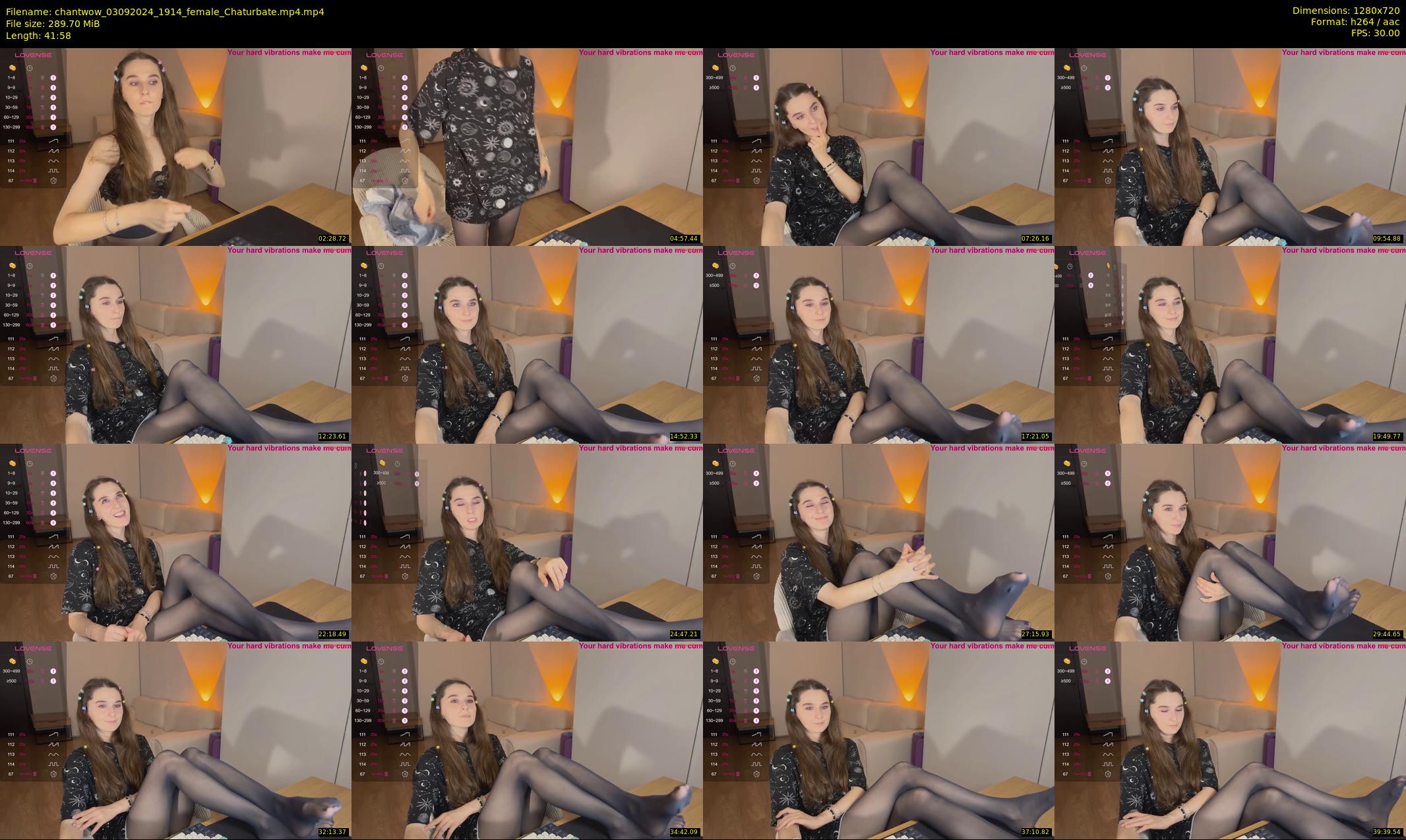 chantwow — 42 minute Chaturbate female cam show recording, 720p, Sep 3, 2024