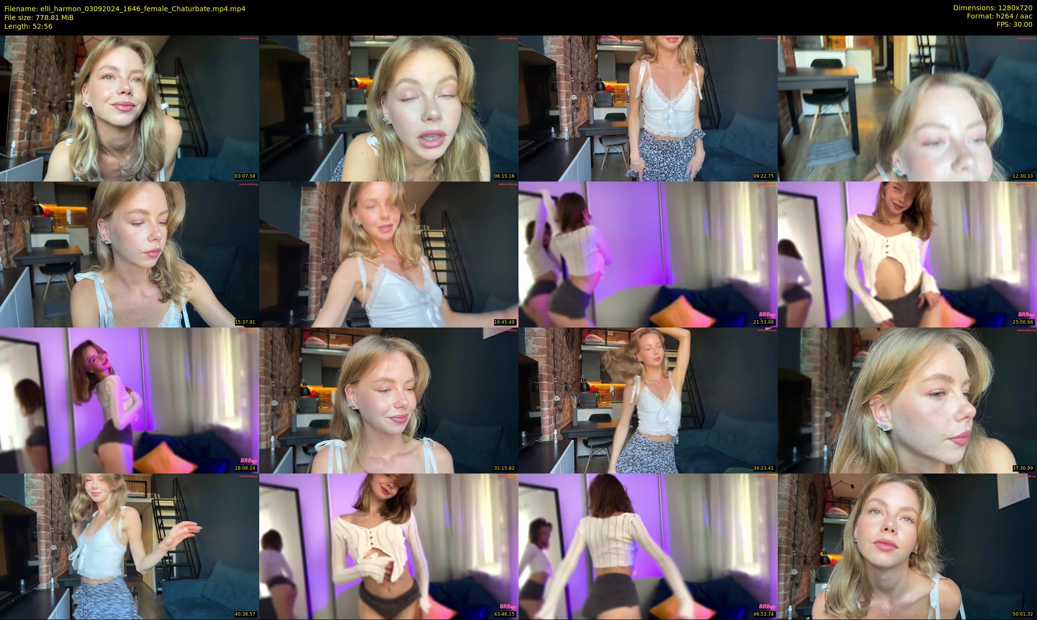 elli_harmon — 53 minute Chaturbate female cam show recording, 720p, Sep 3, 2024