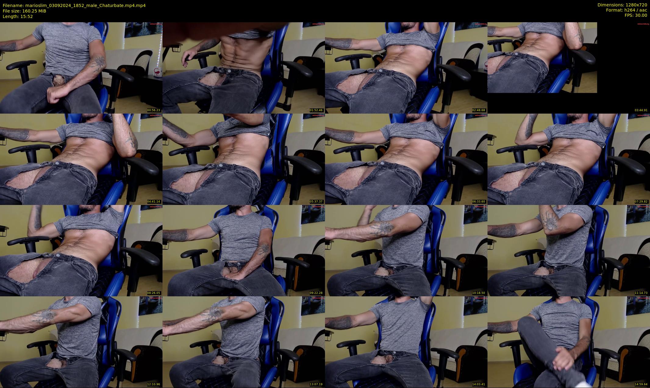 marioslim — 16 minute Chaturbate male cam show recording, 720p, Sep 3, 2024