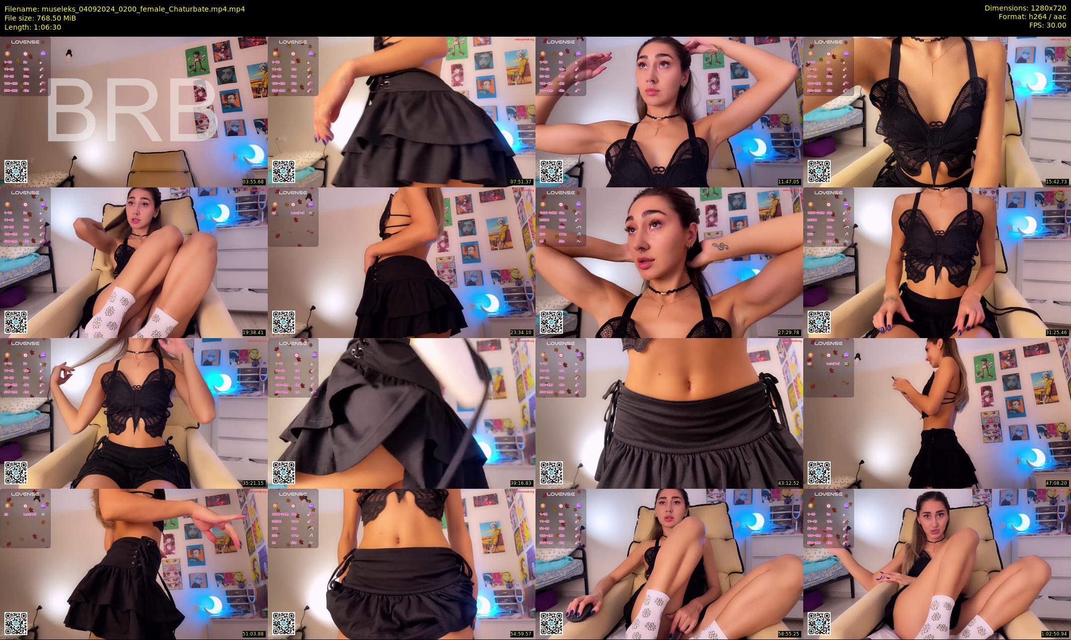 museleks — 67 minute Chaturbate female cam show recording, 720p, Sep 4, 2024