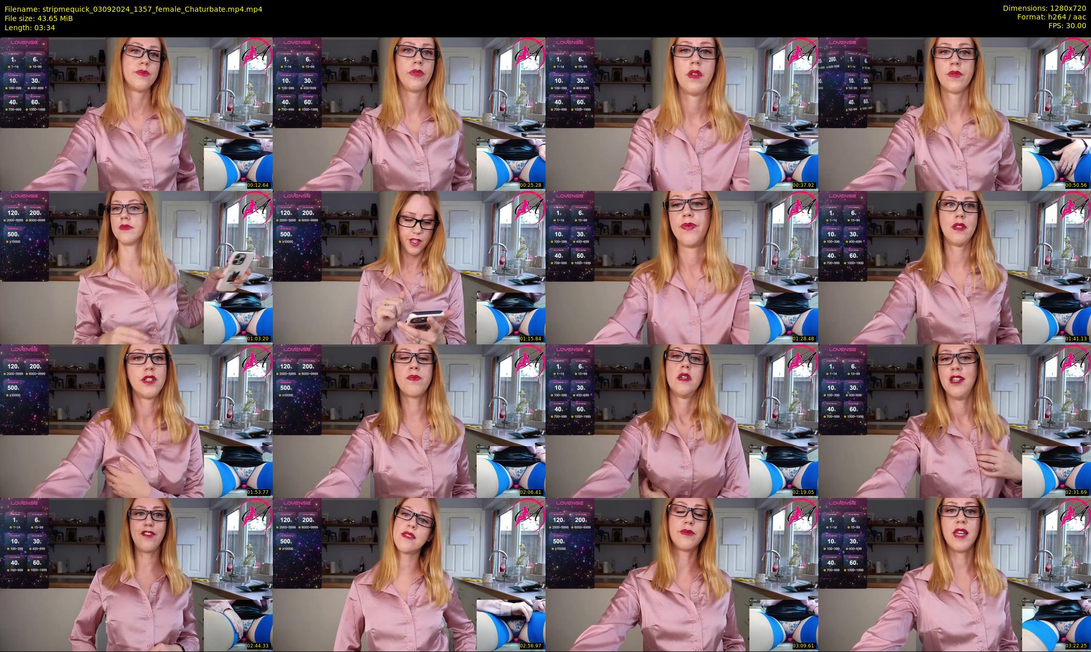 stripmequick — 4 minute Chaturbate female cam show recording, 720p, Sep 3, 2024