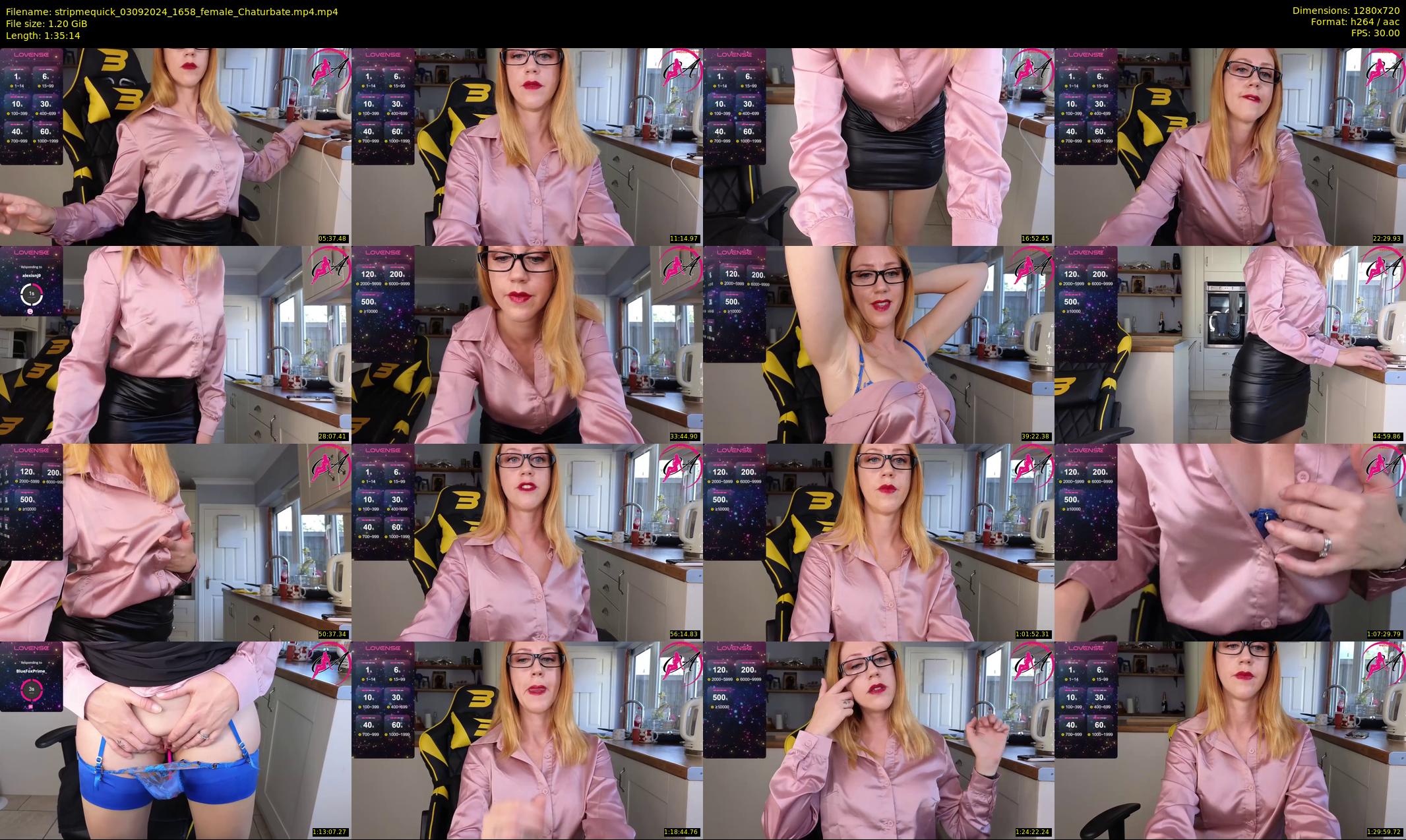 stripmequick — 96 minute Chaturbate female cam show recording, 720p, Sep 3, 2024