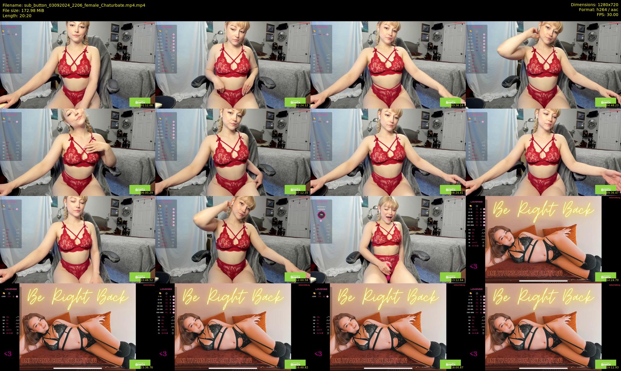 sub_button — 21 minute Chaturbate female cam show recording, 720p, Sep 3, 2024