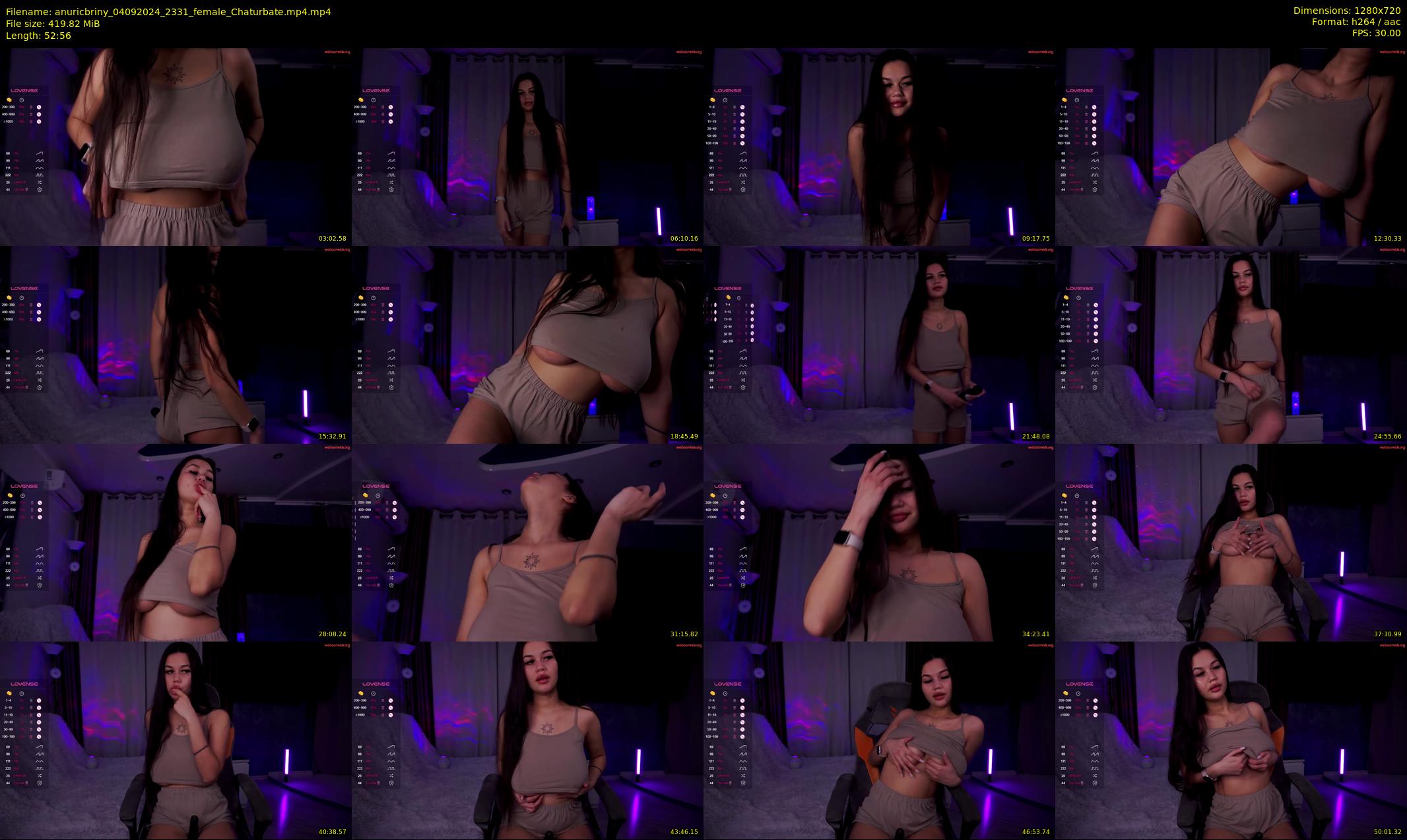 anuricbriny — 53 minute Chaturbate female cam show recording, 720p, Sep 4, 2024