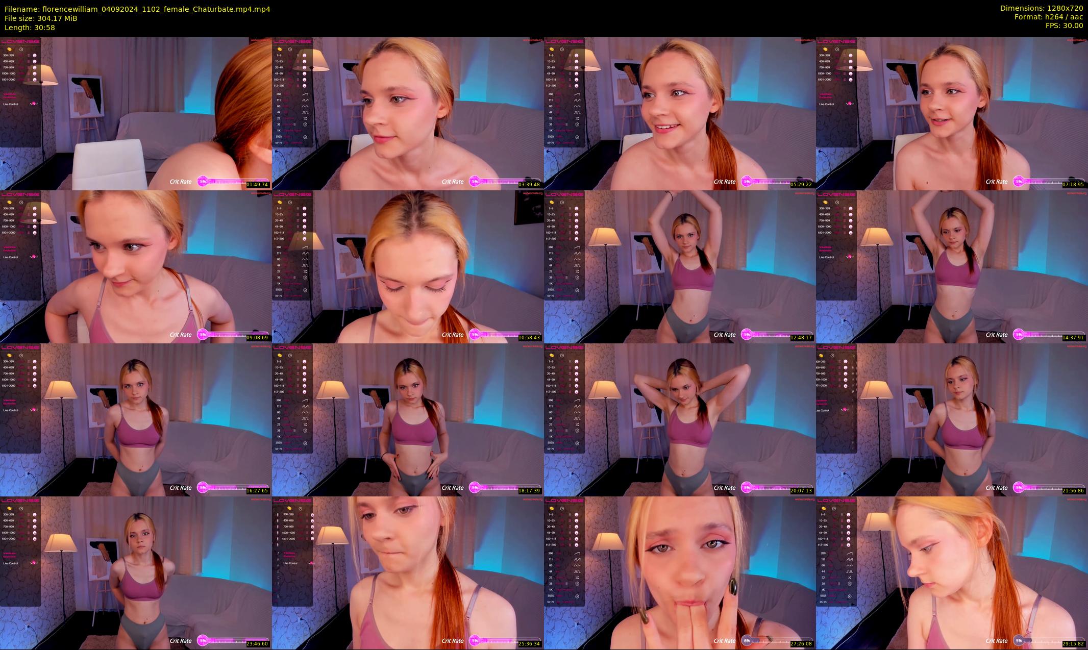 florencewilliam — 31 minute Chaturbate female cam show recording, 720p, Sep 4, 2024