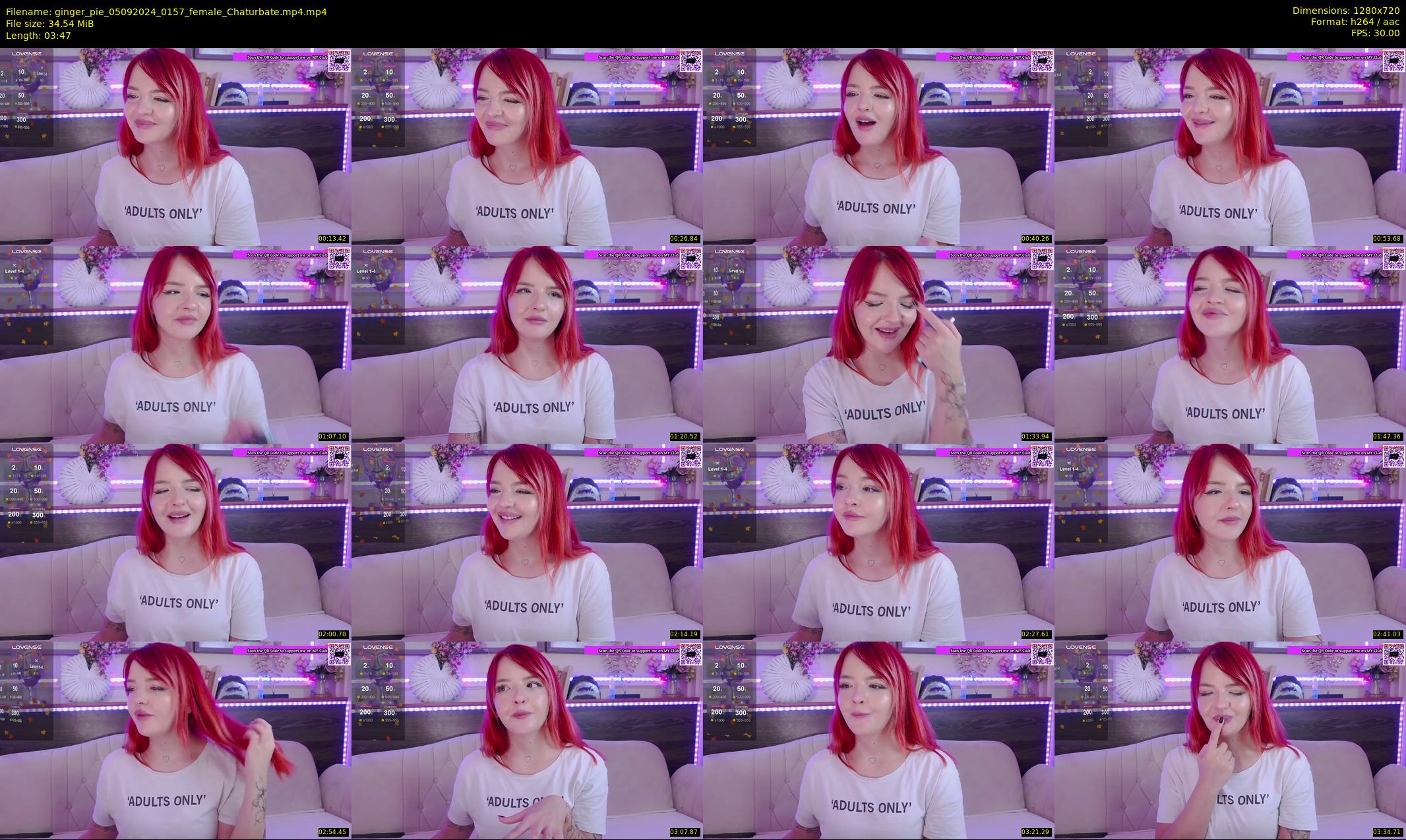 ginger_pie — 4 minute Chaturbate female cam show recording, 720p, Sep 5, 2024