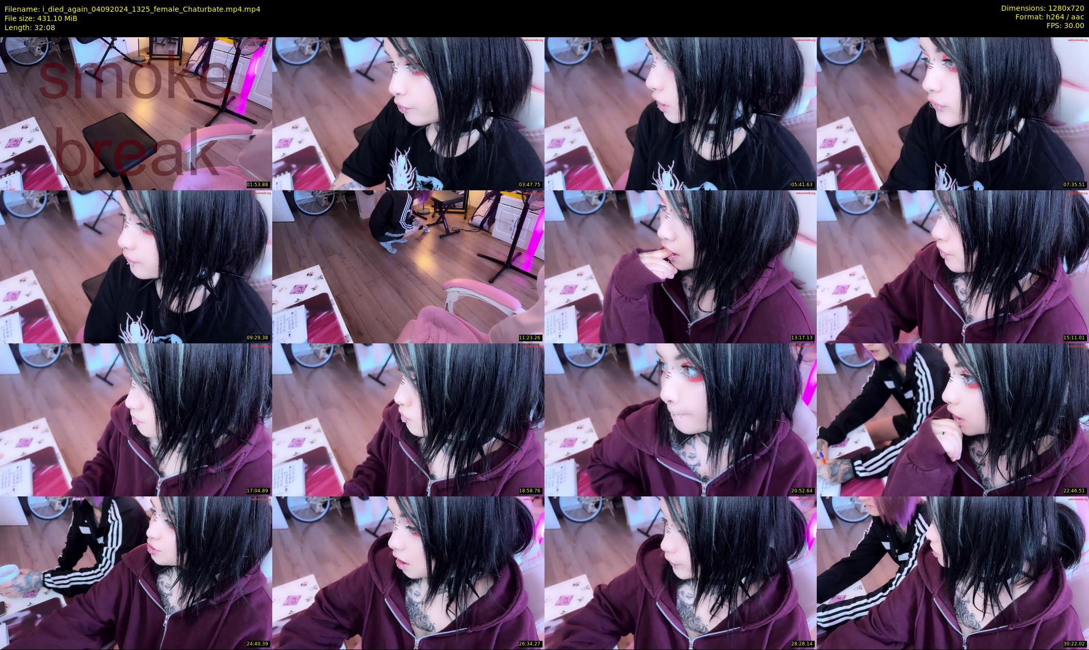 i_died_again — 33 minute Chaturbate female cam show recording, 720p, Sep 4, 2024