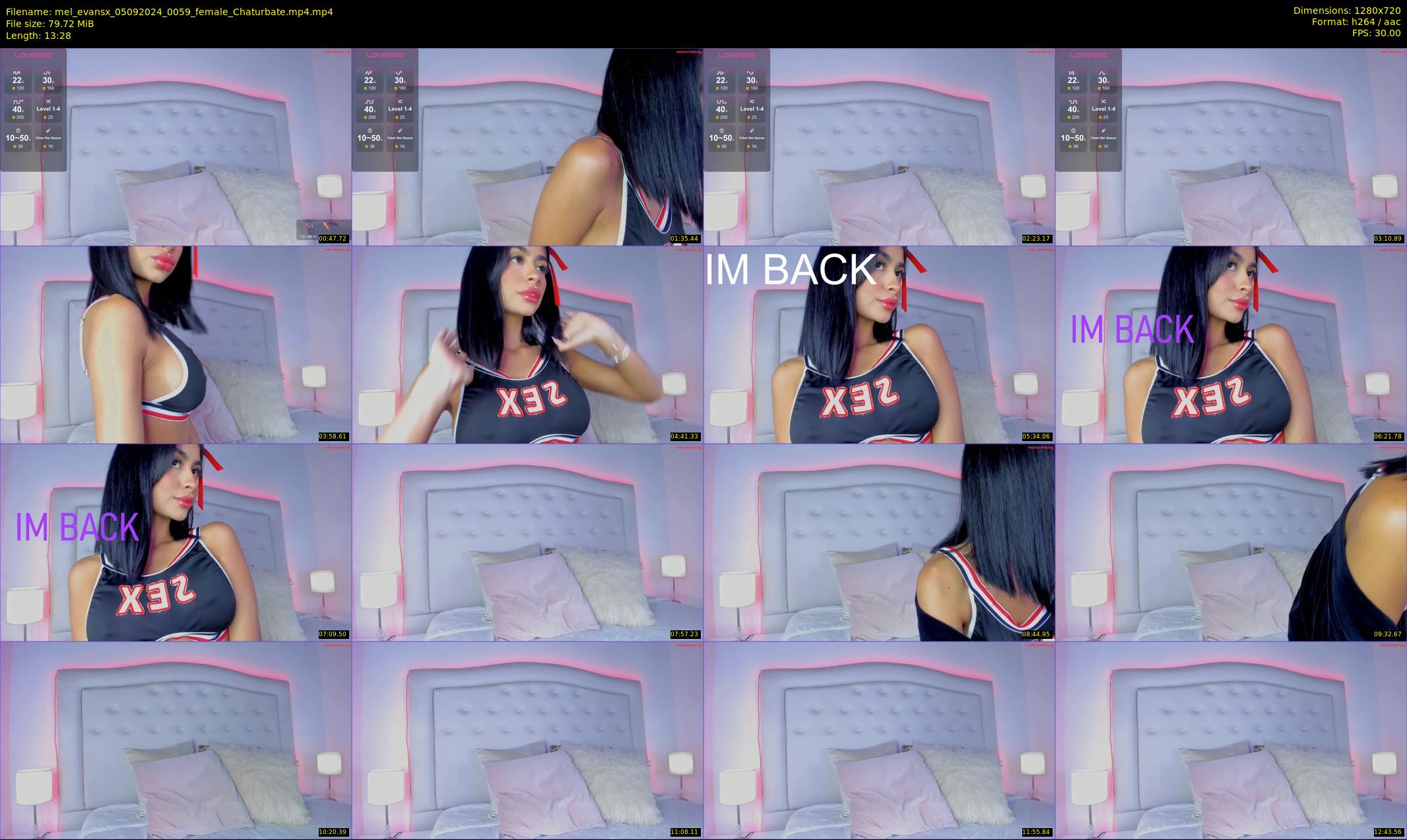 mel_evansx — 14 minute Chaturbate female cam show recording, 720p, Sep 5, 2024