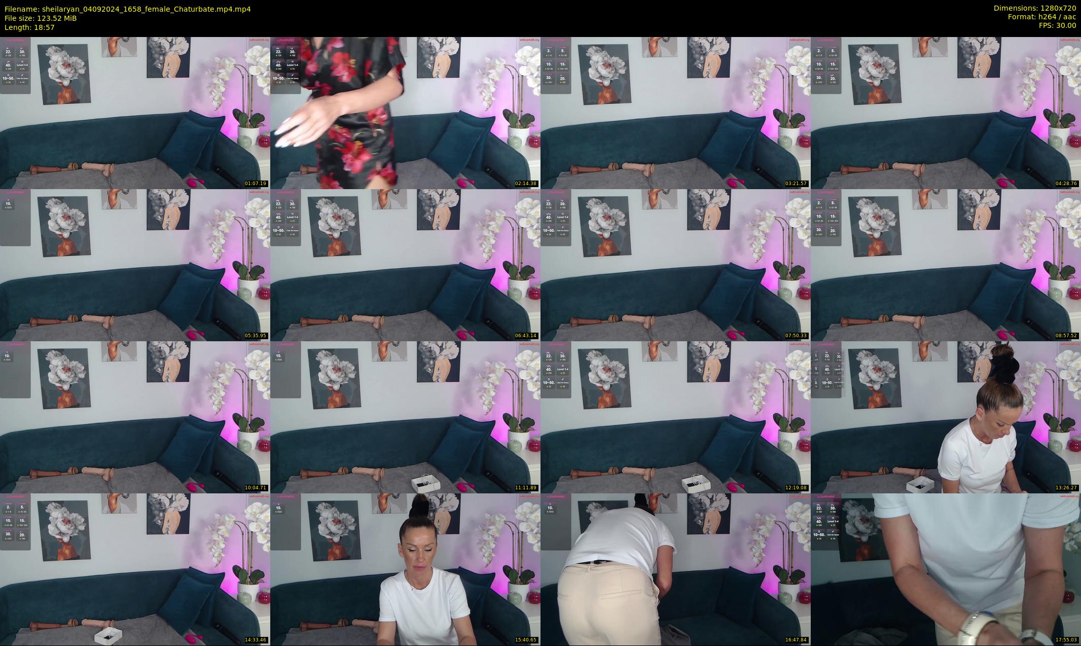 sheilaryan — 19 minute Chaturbate female cam show recording, 720p, Sep 4, 2024