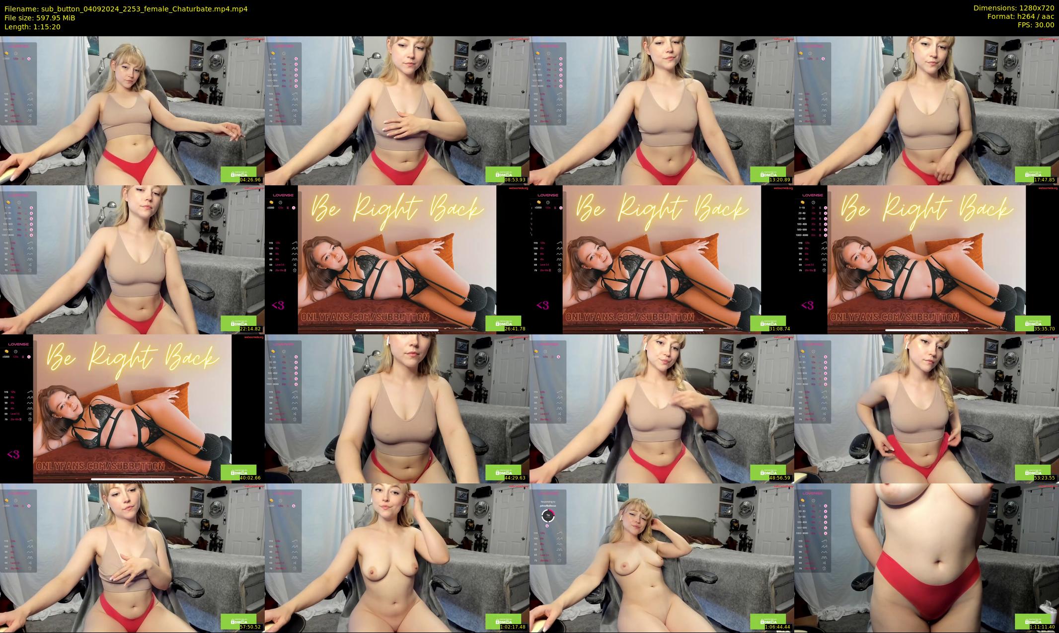 sub_button — 76 minute Chaturbate female cam show recording, 720p, Sep 4, 2024