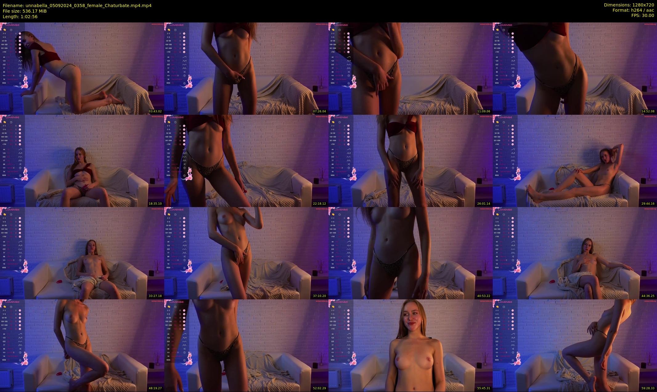 unnabella — 63 minute Chaturbate female cam show recording, 720p, Sep 5, 2024