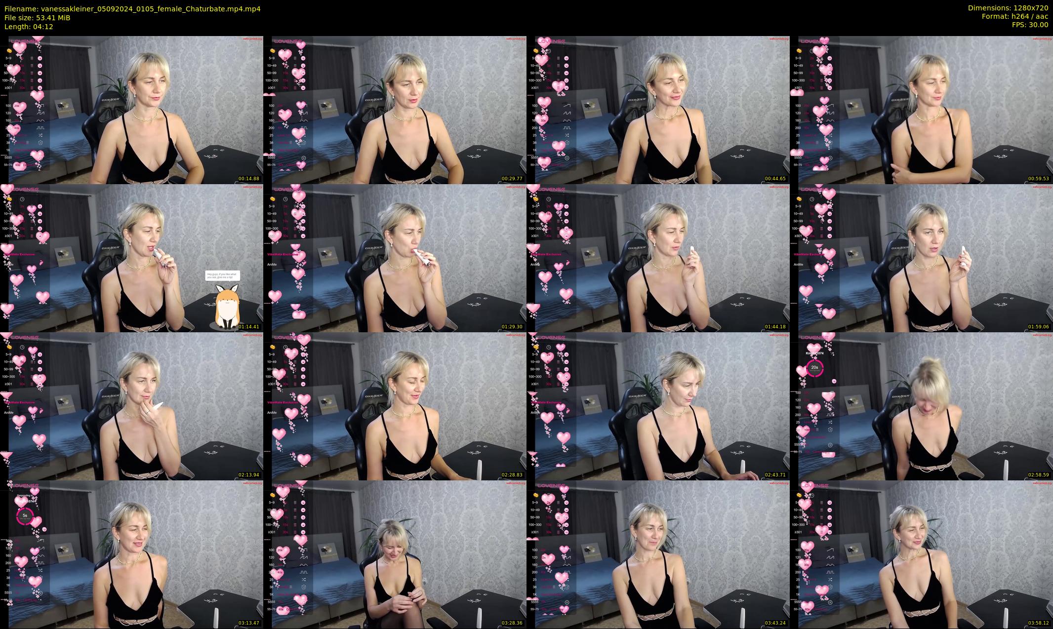 vanessakleiner — 5 minute Chaturbate female cam show recording, 720p, Sep 5, 2024