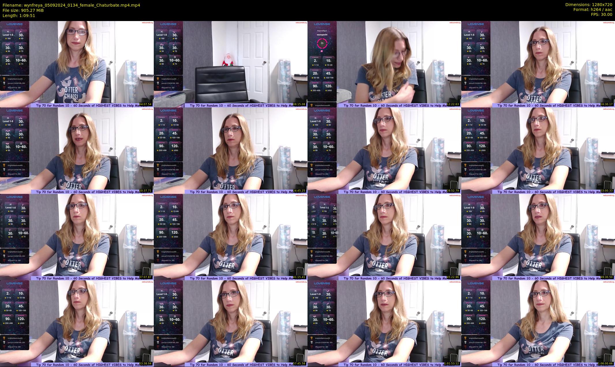 wynfreya — 70 minute Chaturbate female cam show recording, 720p, Sep 5, 2024