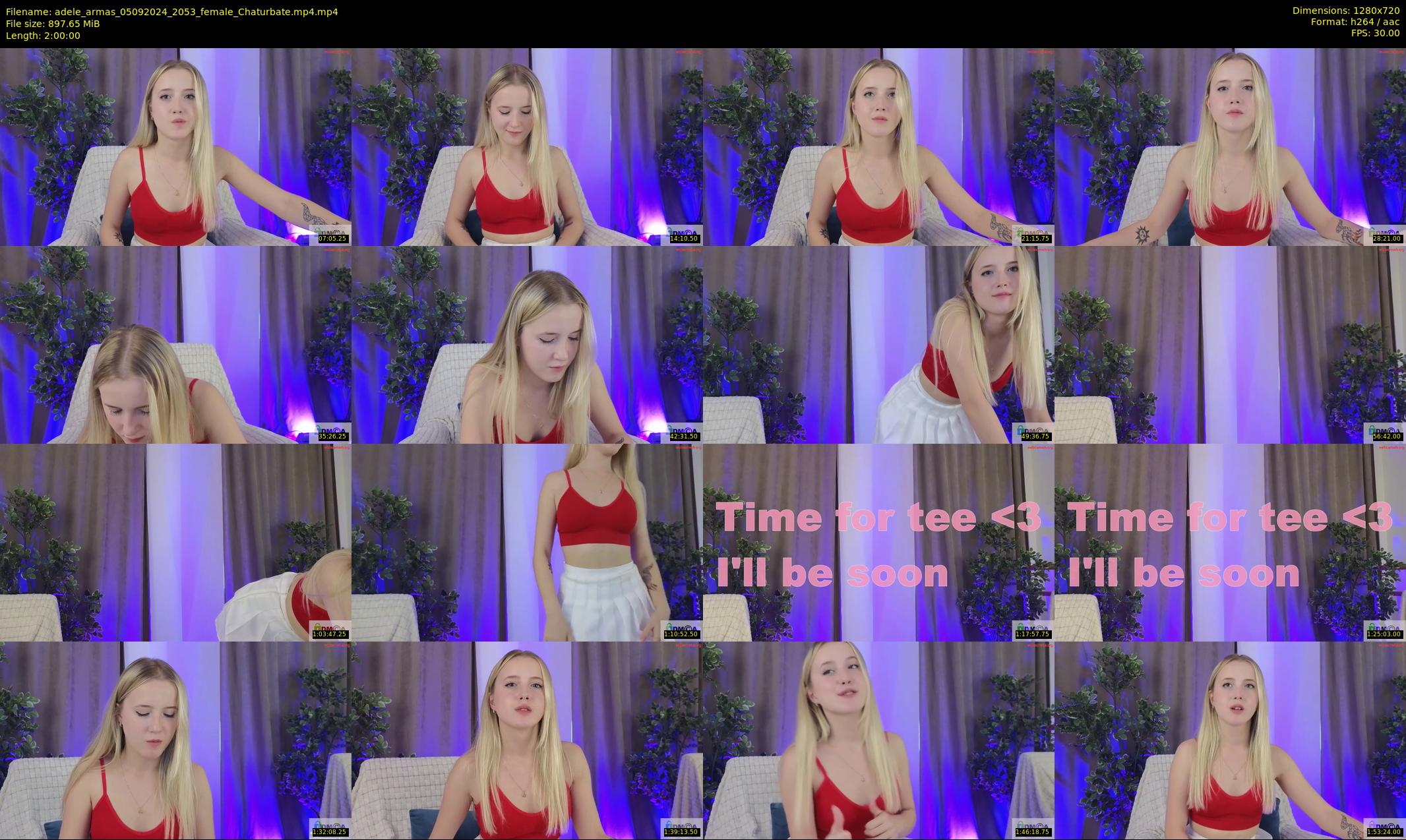 adele_armas — 120 minute Chaturbate female cam show recording, 720p, Sep 5, 2024