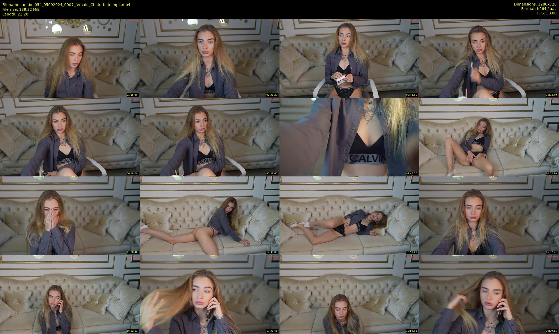 anabel054 — 22 minute Chaturbate female cam show recording, 720p, Sep 5, 2024