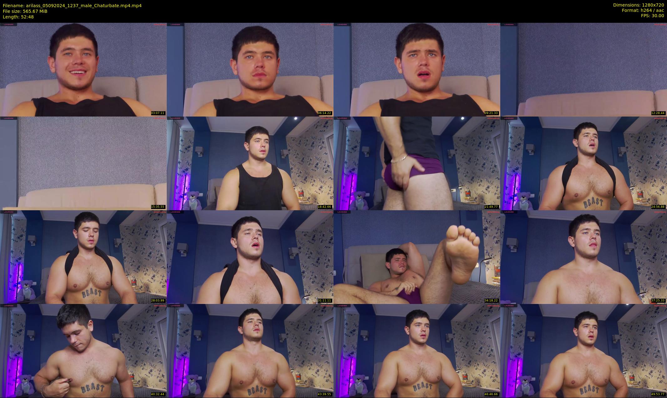 arilass — 53 minute Chaturbate male cam show recording, 720p, Sep 5, 2024