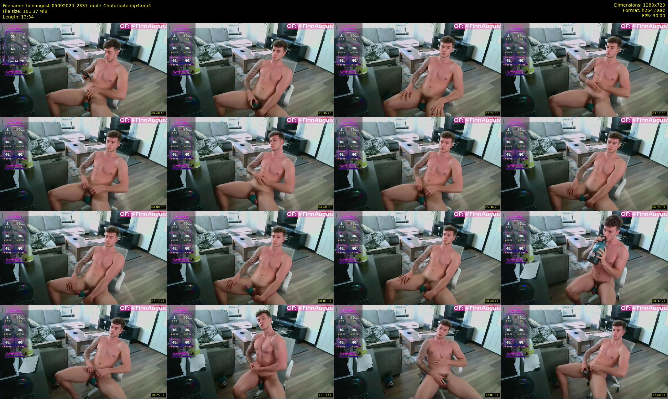 finnaugust — 14 minute Chaturbate male cam show recording, 720p, Sep 5, 2024