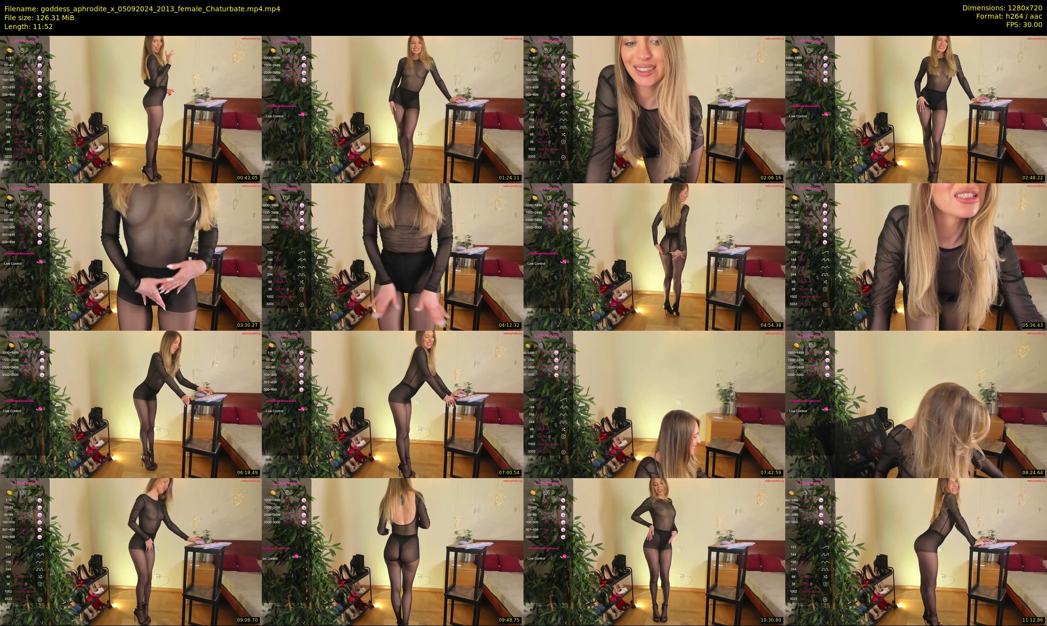 goddess_aphrodite_x — 12 minute Chaturbate female cam show recording, 720p, Sep 5, 2024