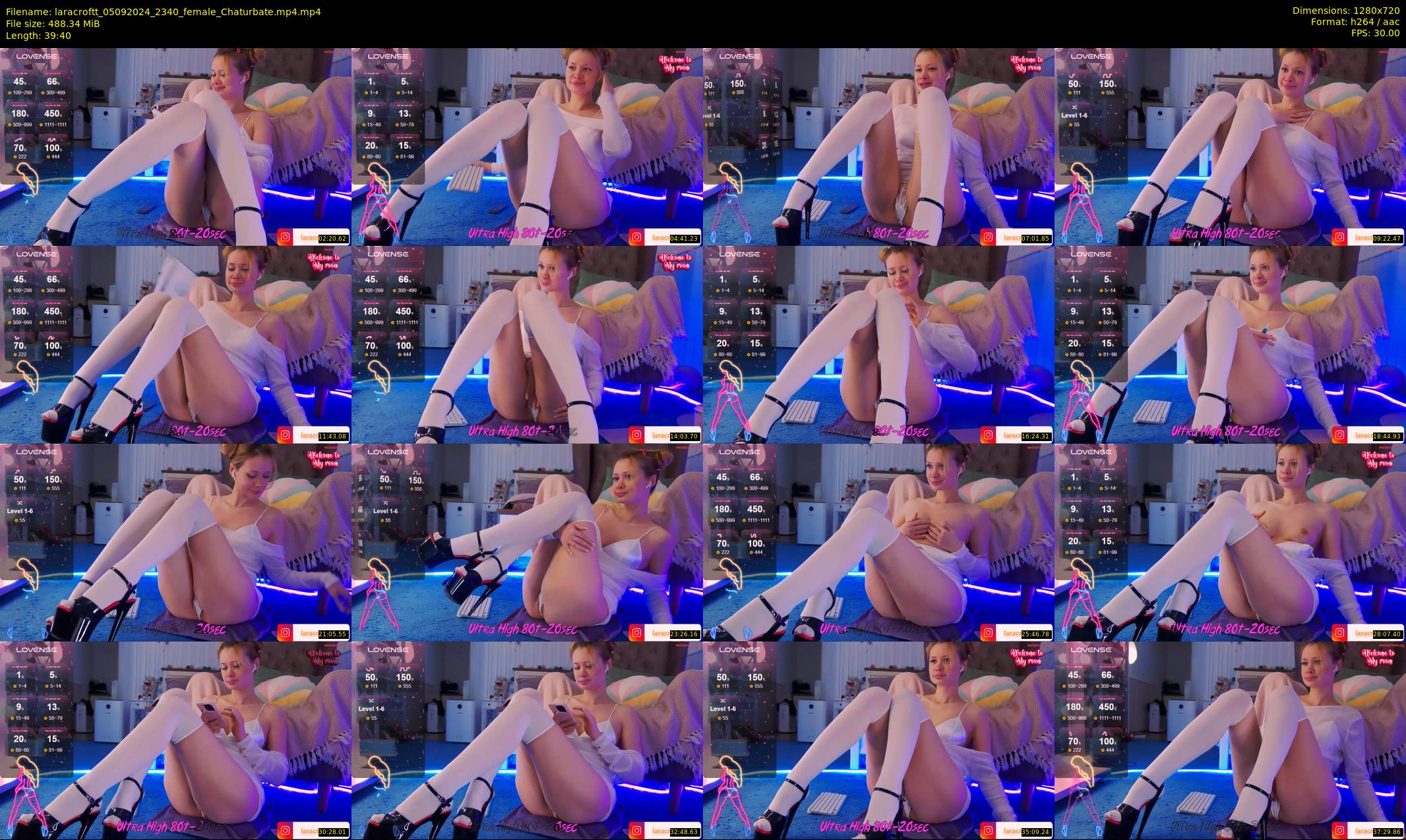 laracroftt — 40 minute Chaturbate female cam show recording, 720p, Sep 5, 2024