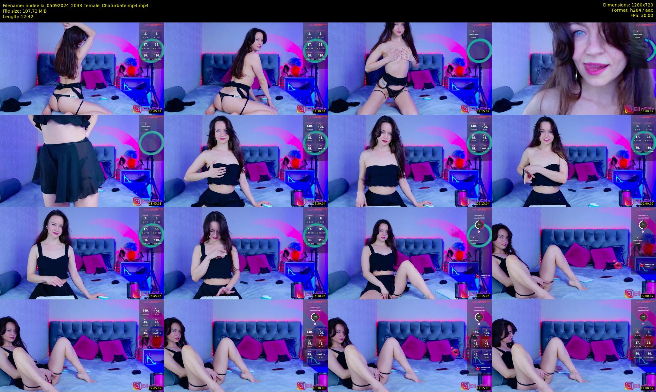 nudeella — 13 minute Chaturbate female cam show recording, 720p, Sep 5, 2024
