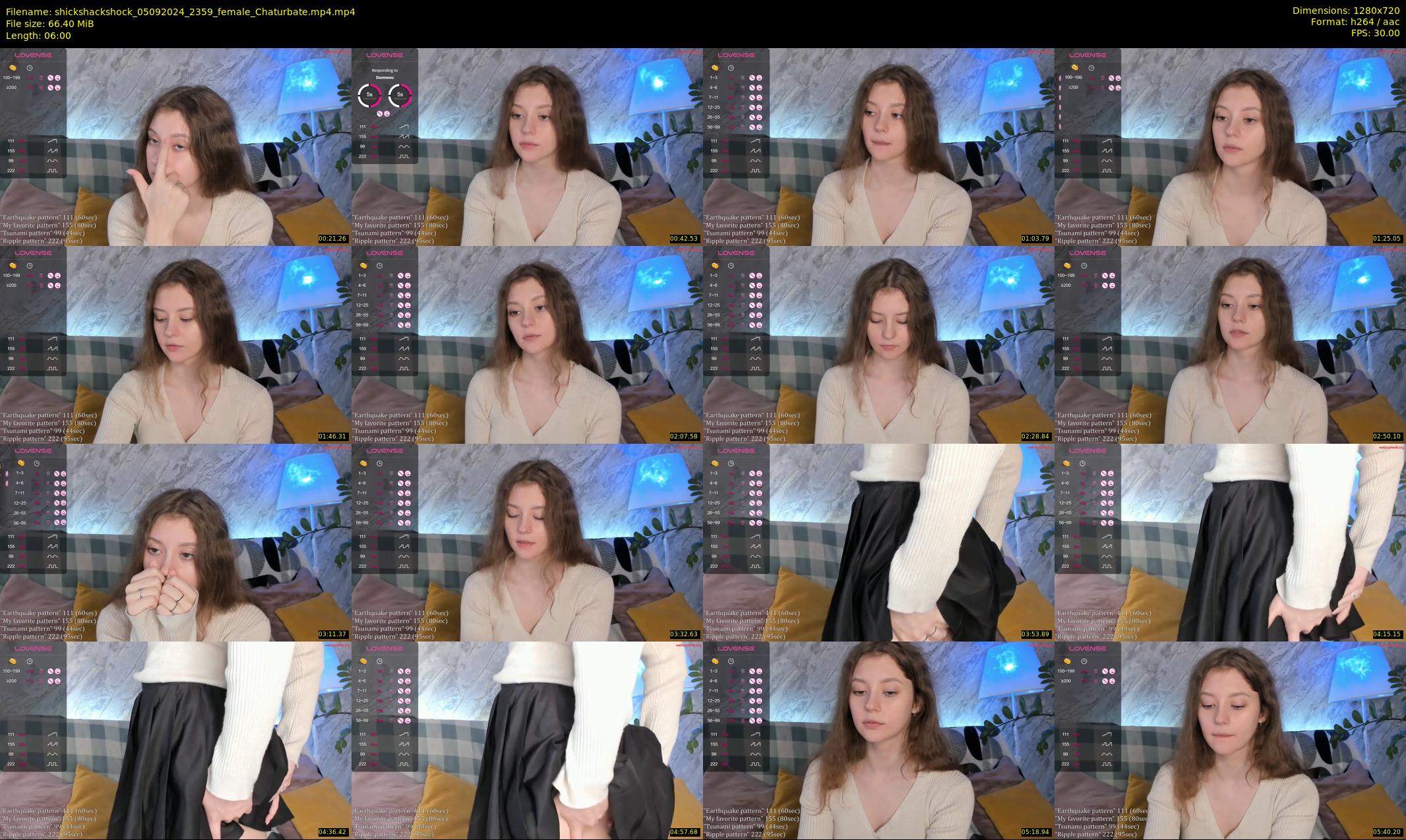 shickshackshock — 6 minute Chaturbate female cam show recording, 720p, Sep 5, 2024