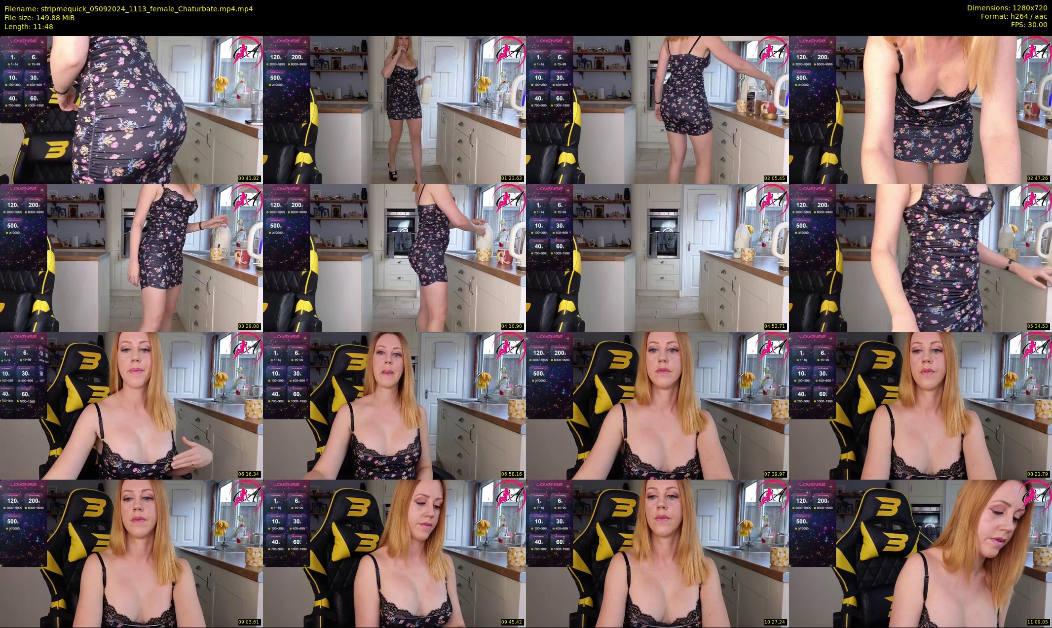 stripmequick — 12 minute Chaturbate female cam show recording, 720p, Sep 5, 2024