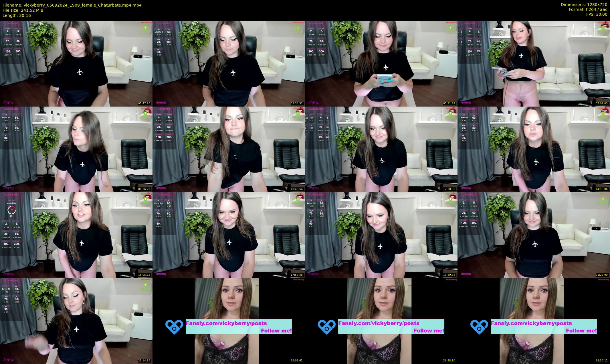 vickyberry — 31 minute Chaturbate female cam show recording, 720p, Sep 5, 2024