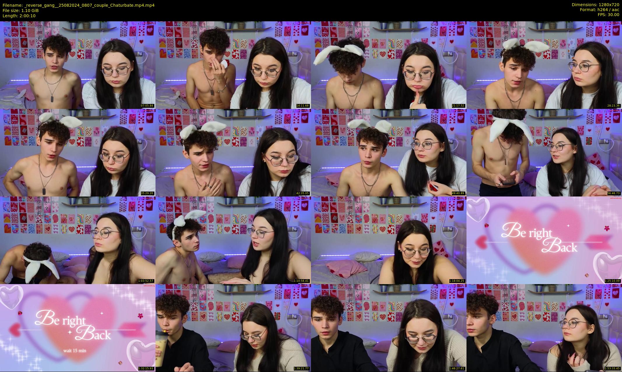 _reverse_gang_ — 121 minute Chaturbate couple cam show recording, 720p, Aug 25, 2024