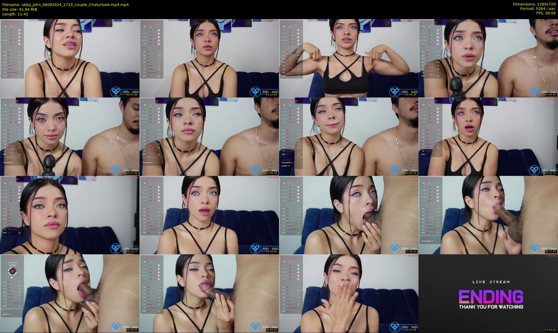 abby_john — 12 minute Chaturbate couple cam show recording, 720p, Sep 6, 2024