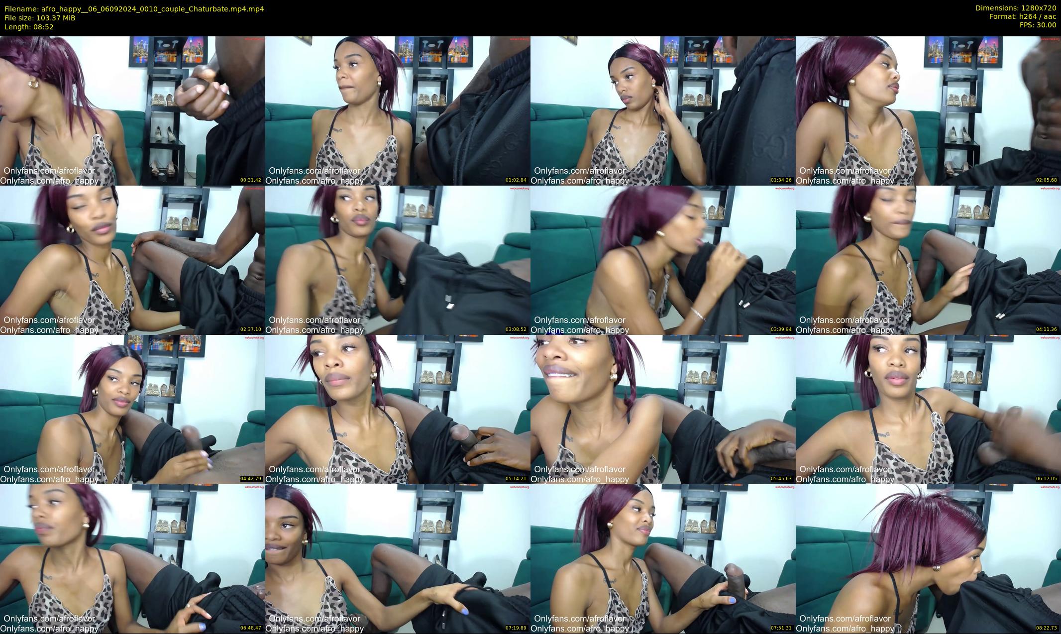 afro_happy__06 — 9 minute Chaturbate couple cam show recording, 720p, Sep 6, 2024