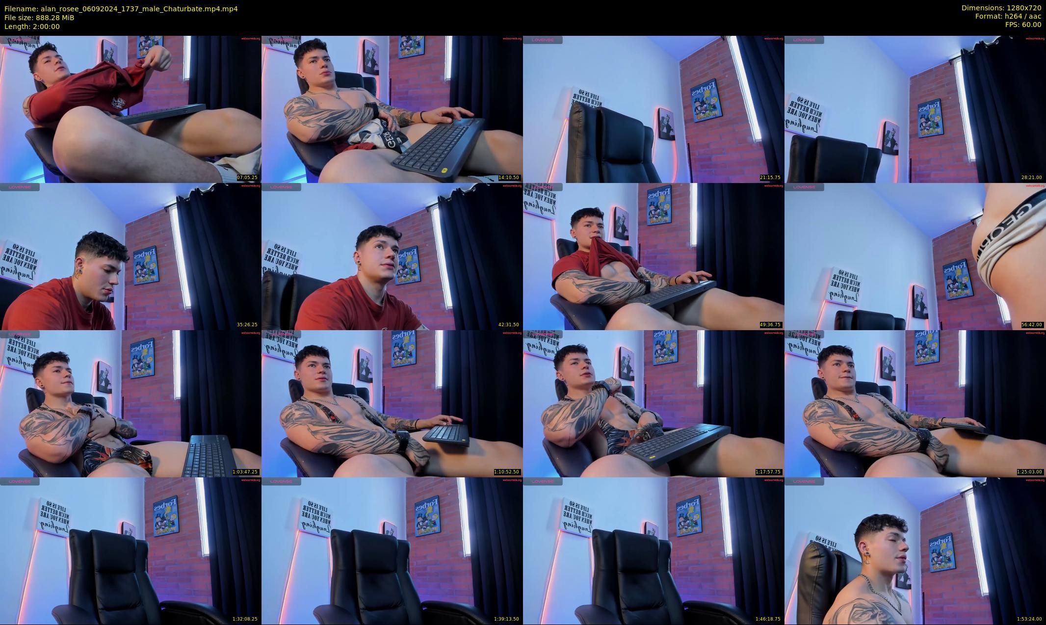 alan_rosee — 120 minute Chaturbate male cam show recording, 720p, Sep 6, 2024