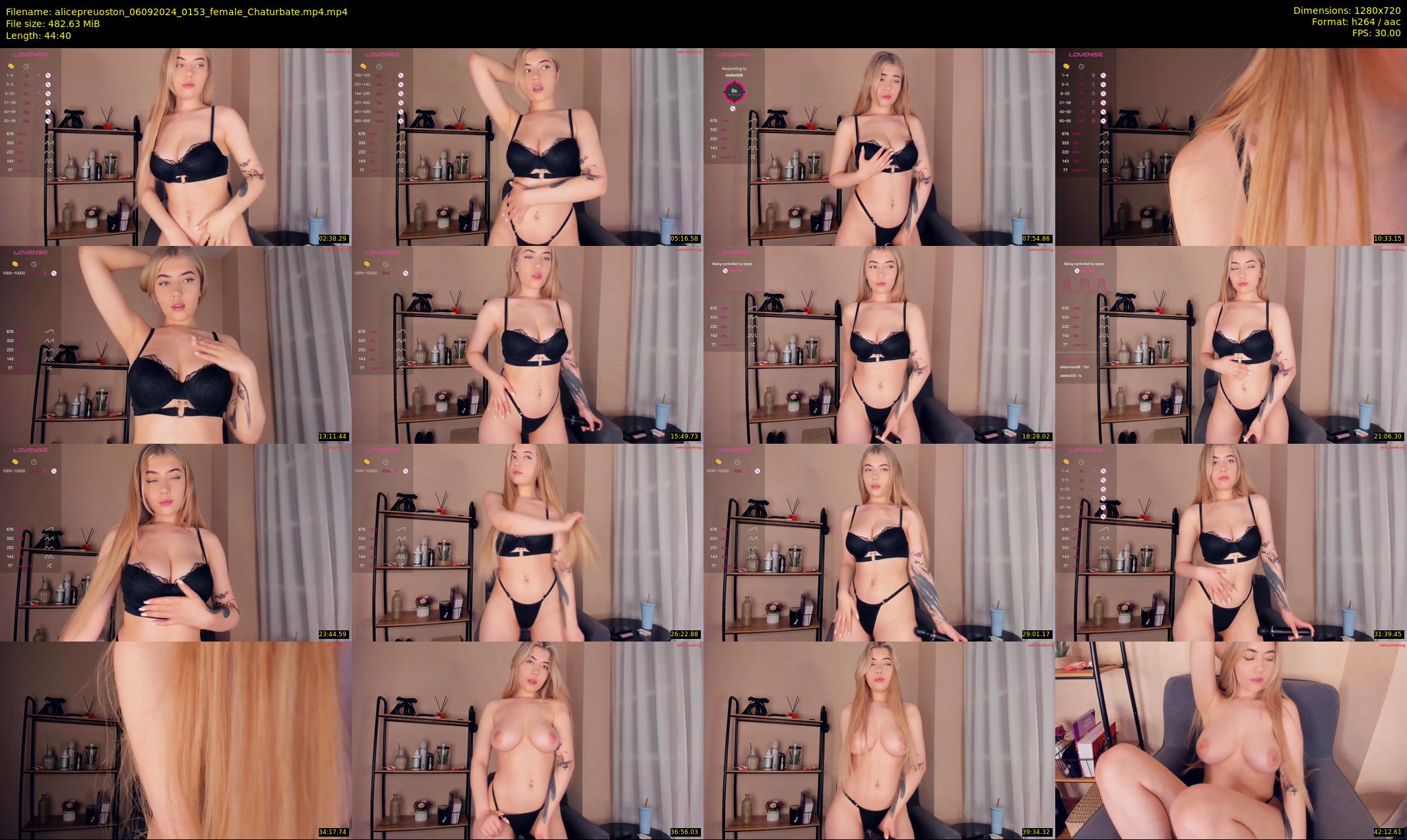 alicepreuoston — 45 minute Chaturbate female cam show recording, 720p, Sep 6, 2024