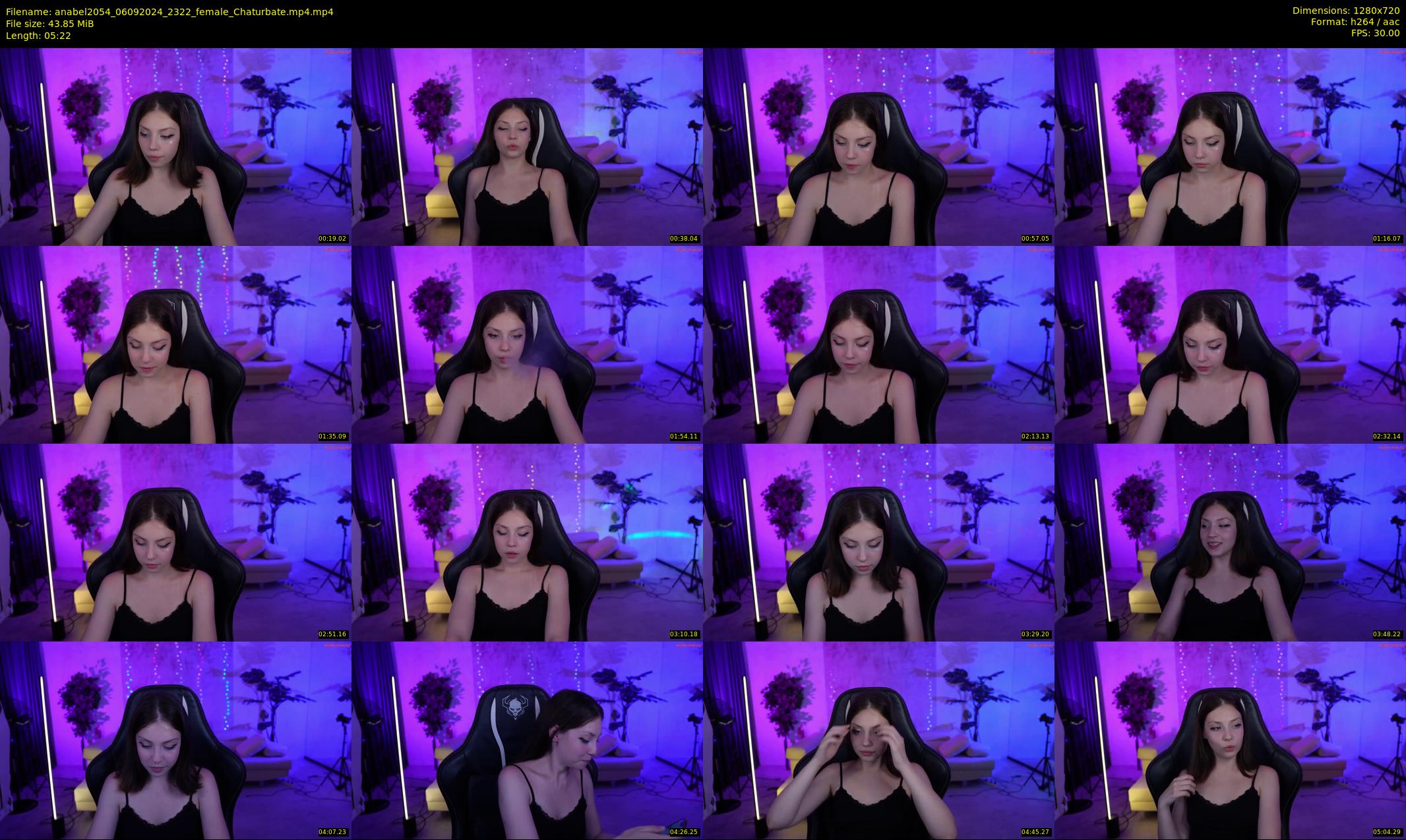 anabel2054 — 6 minute Chaturbate female cam show recording, 720p, Sep 6, 2024