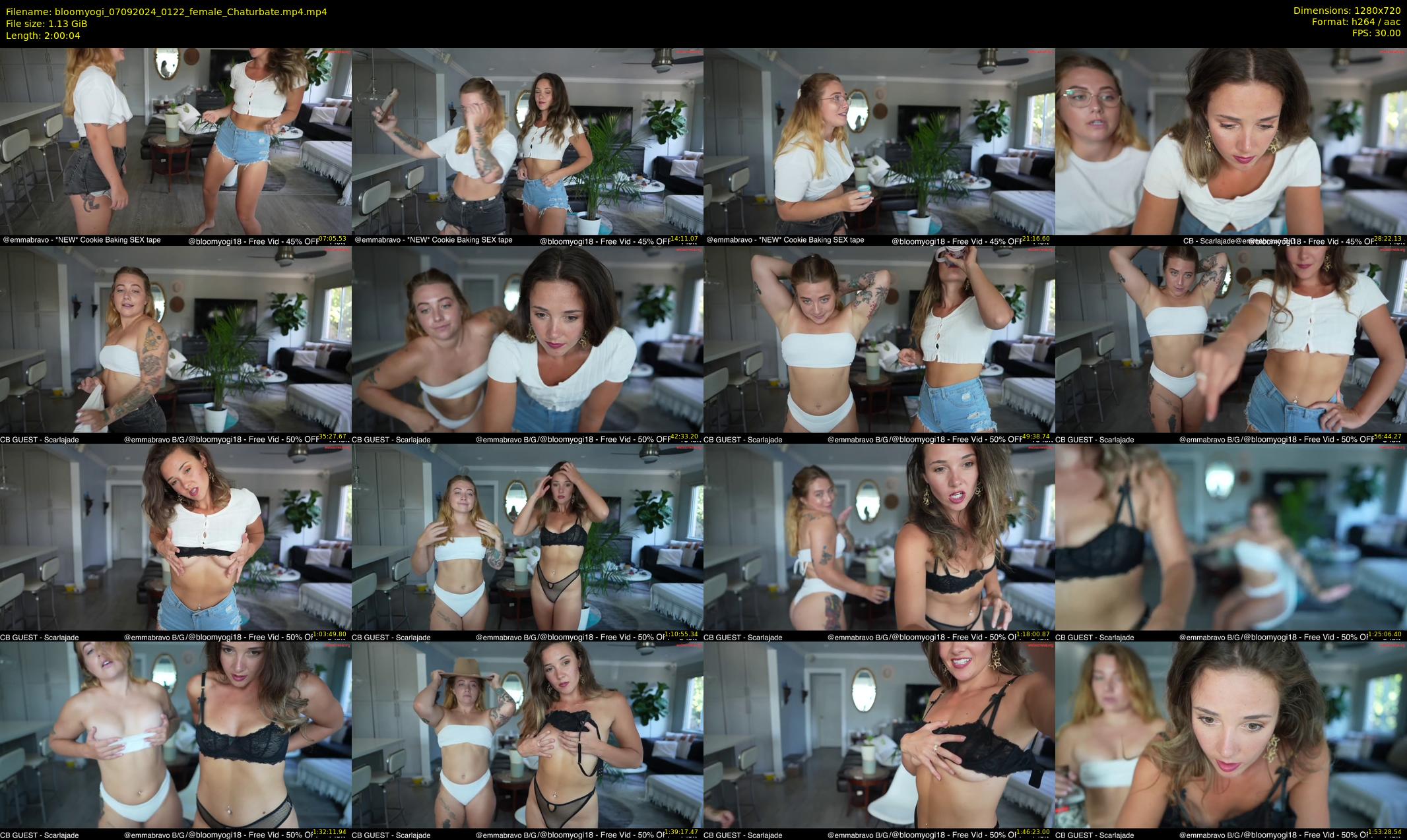 bloomyogi — 121 minute Chaturbate female cam show recording, 720p, Sep 7, 2024
