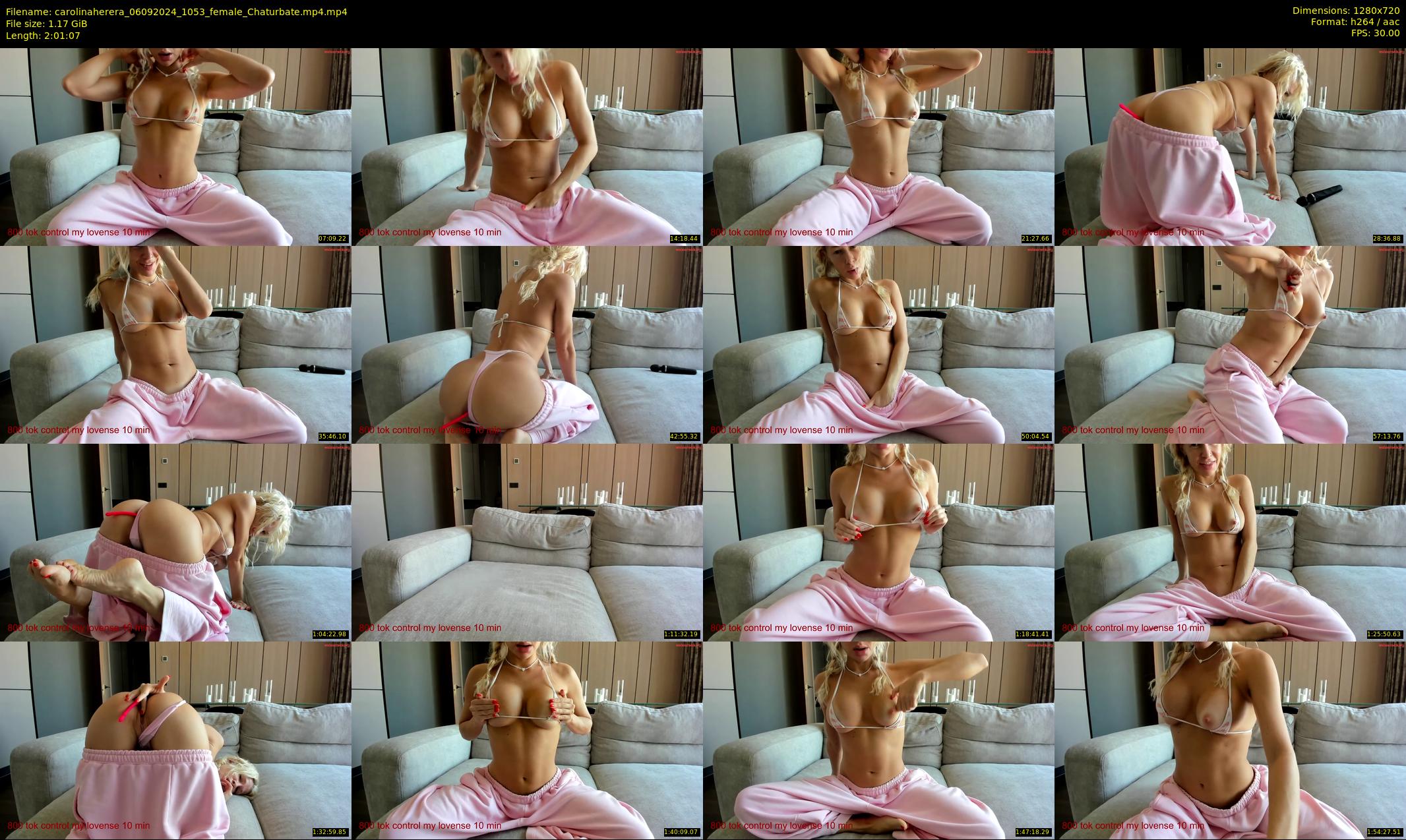 carolinaherera — 122 minute Chaturbate female cam show recording, 720p, Sep 6, 2024