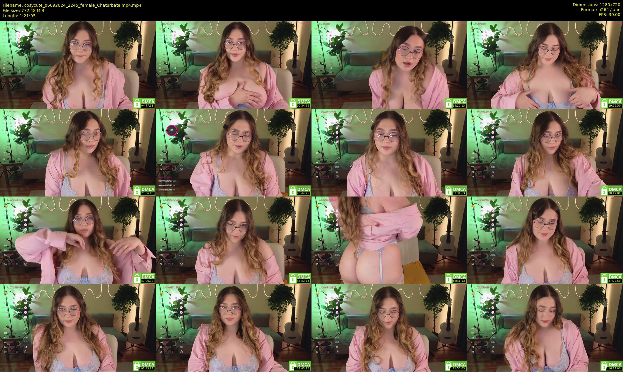 cosycute — 82 minute Chaturbate female cam show recording, 720p, Sep 6, 2024